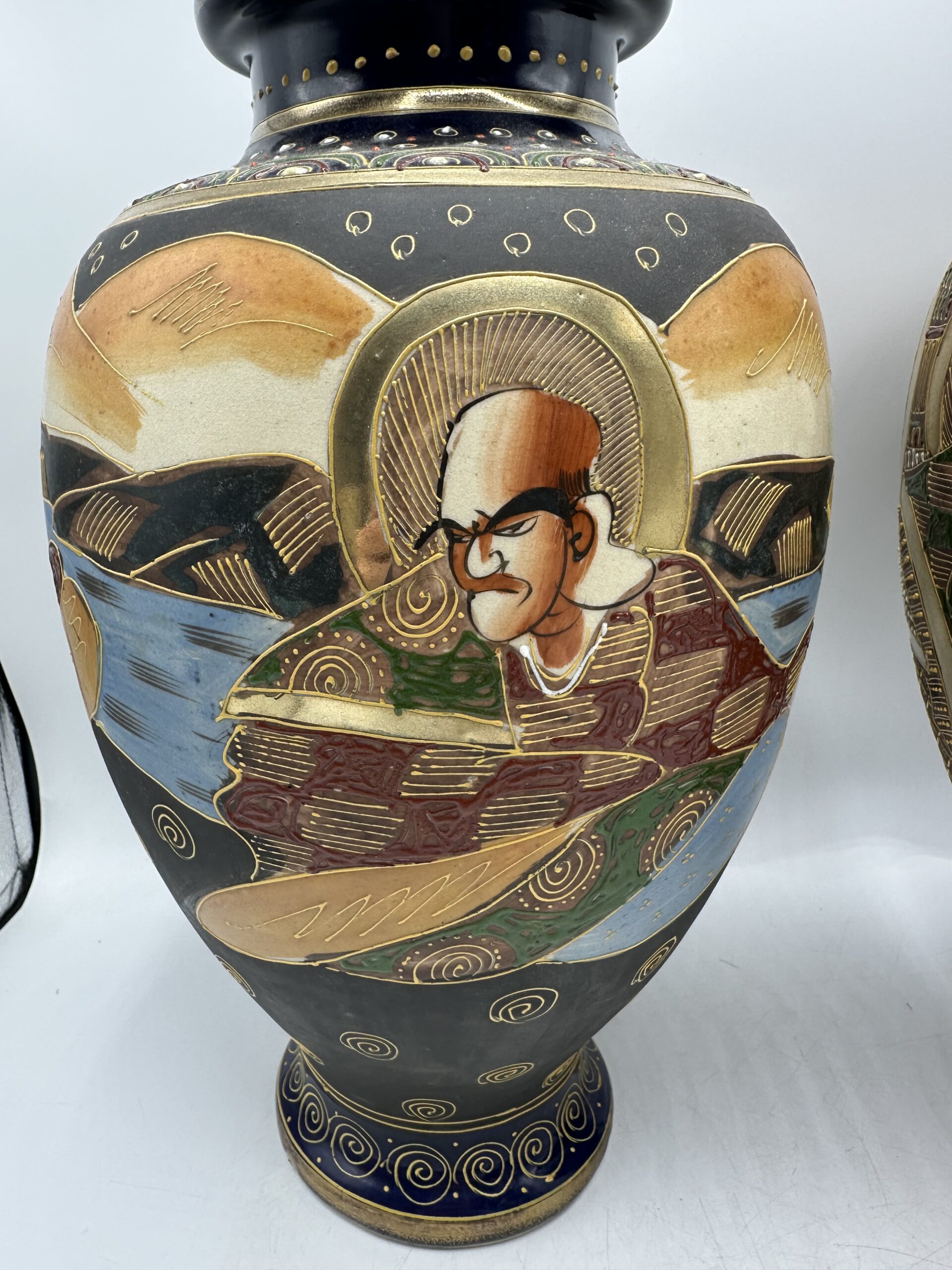 Lot de 2 vases japonais Satsuma – Image 5