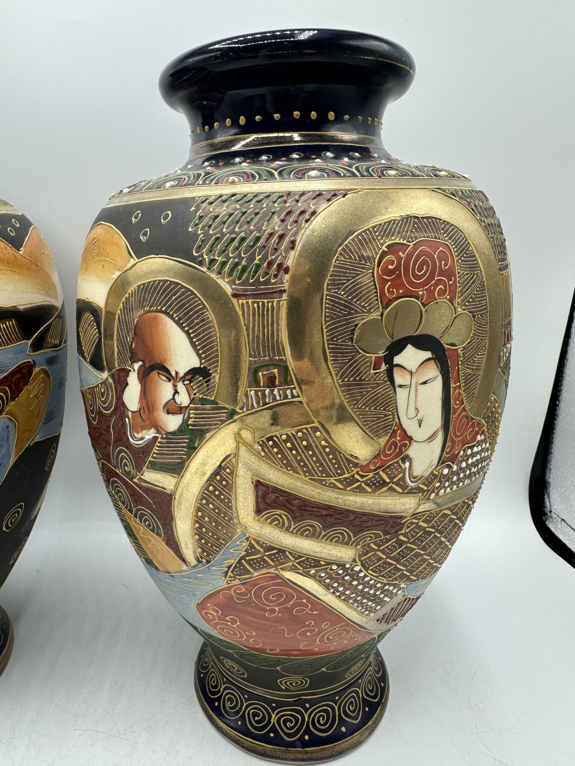 Lot de 2 vases japonais Satsuma – Image 10