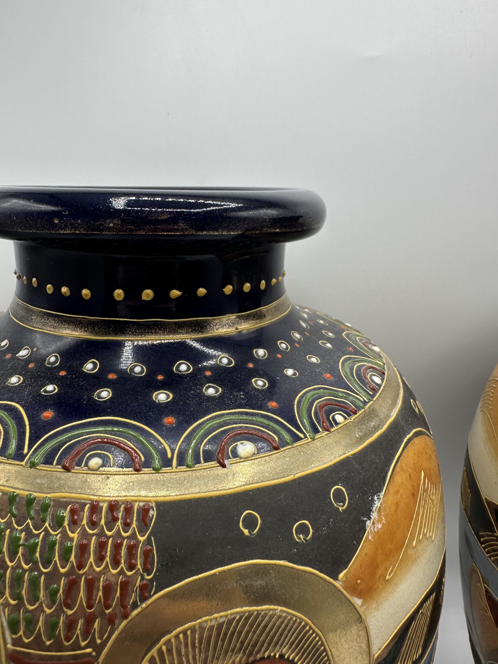 Lot de 2 vases japonais Satsuma – Image 12