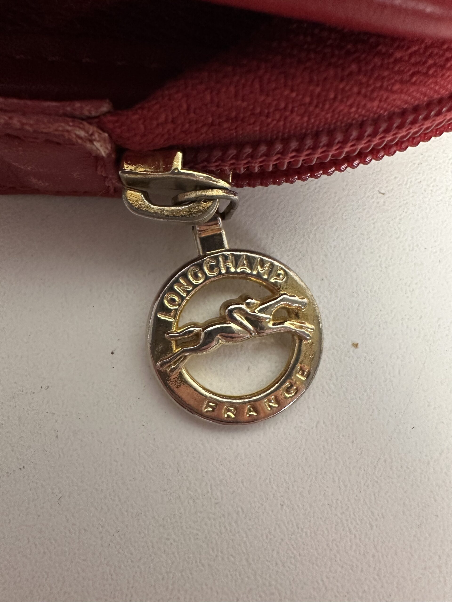 Pochette vintage Longchamp en cuir – Image 4