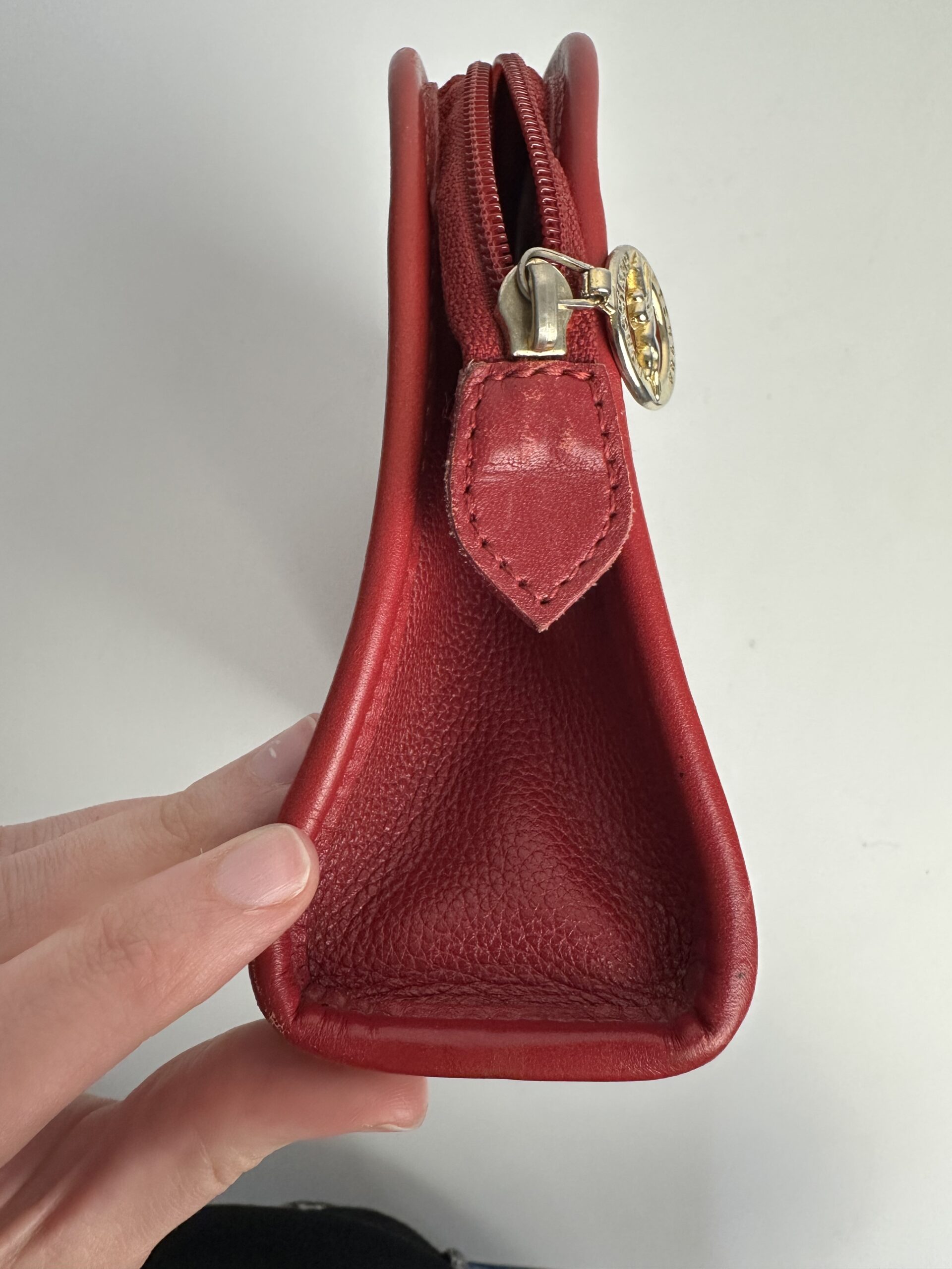 Pochette vintage Longchamp en cuir – Image 5