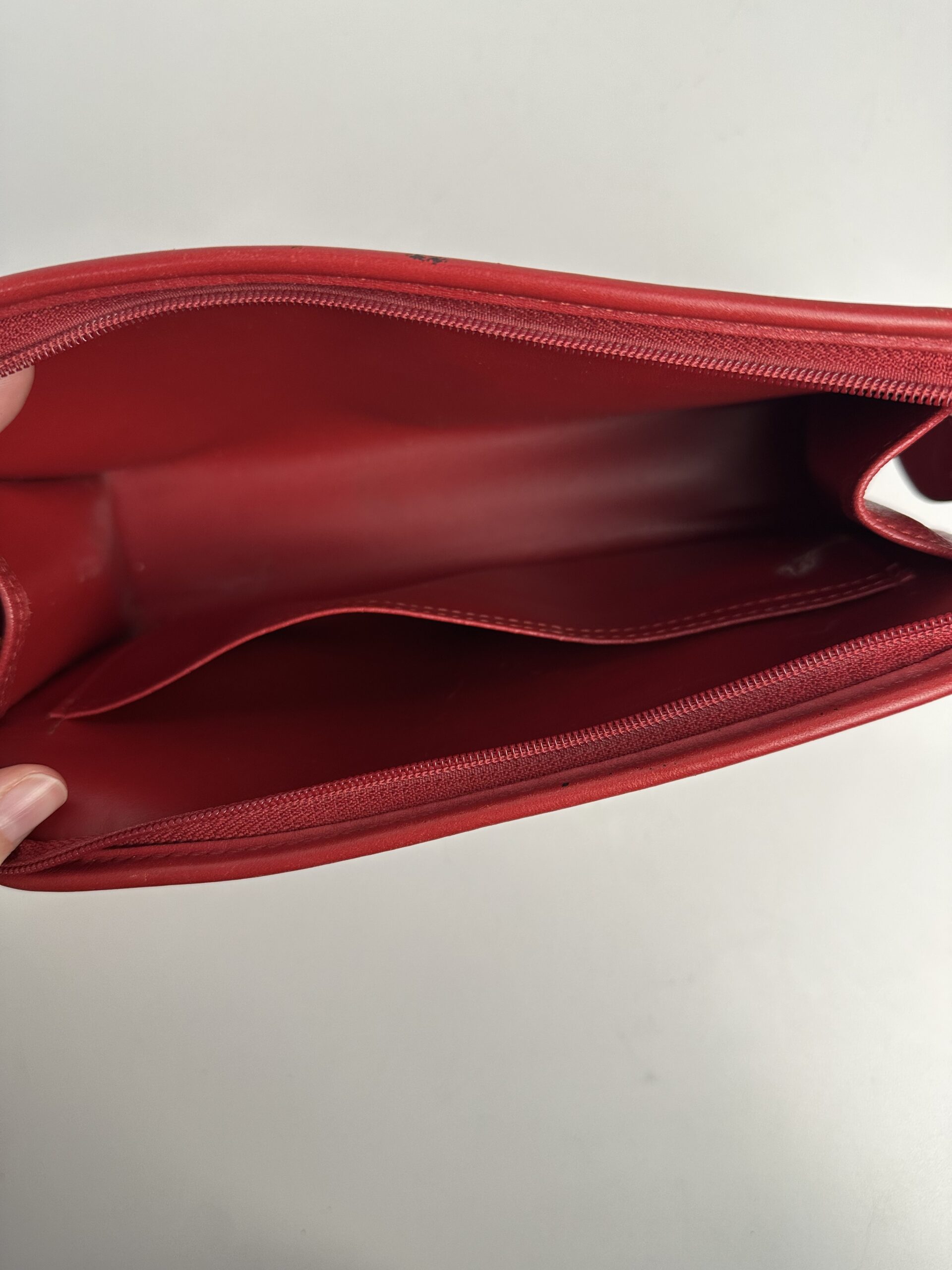 Pochette vintage Longchamp en cuir – Image 9