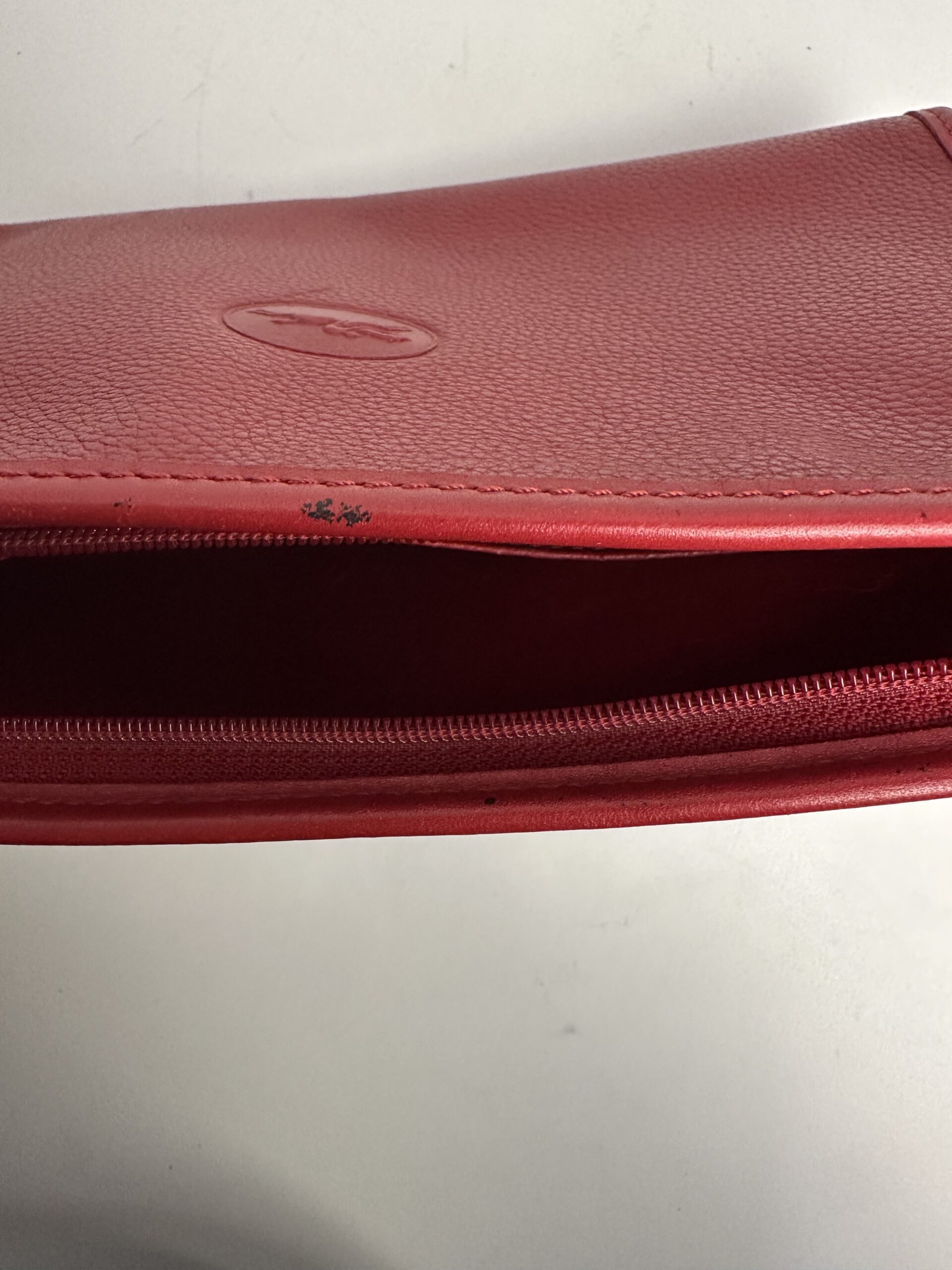 Pochette vintage Longchamp en cuir – Image 11