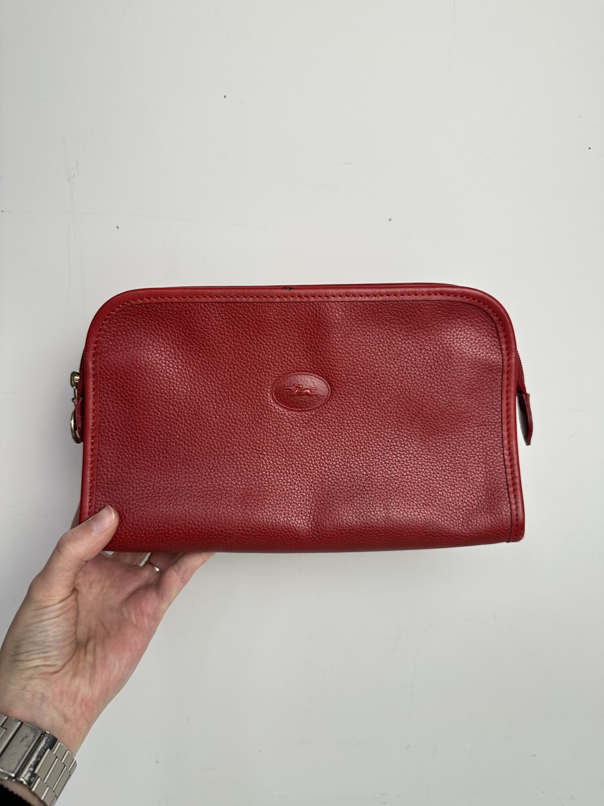 Pochette vintage Longchamp en cuir – Image 13