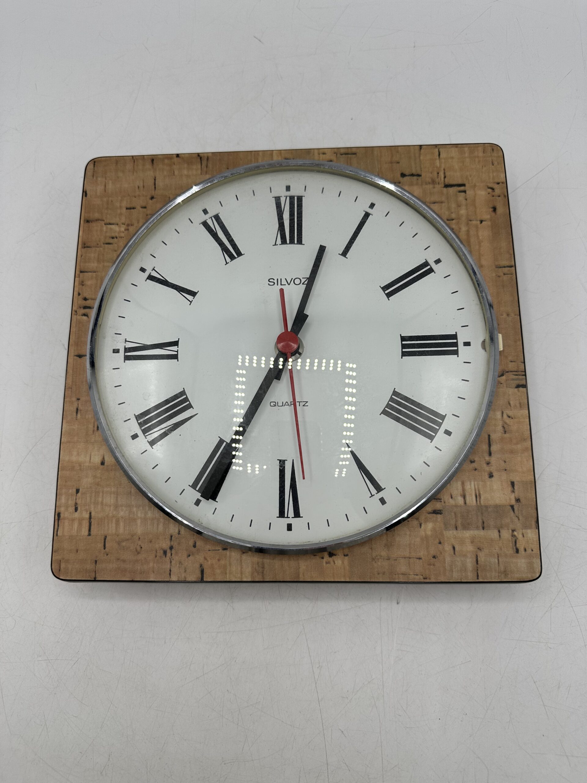 Ancienne horloge murale Silvoz vintage – Image 2