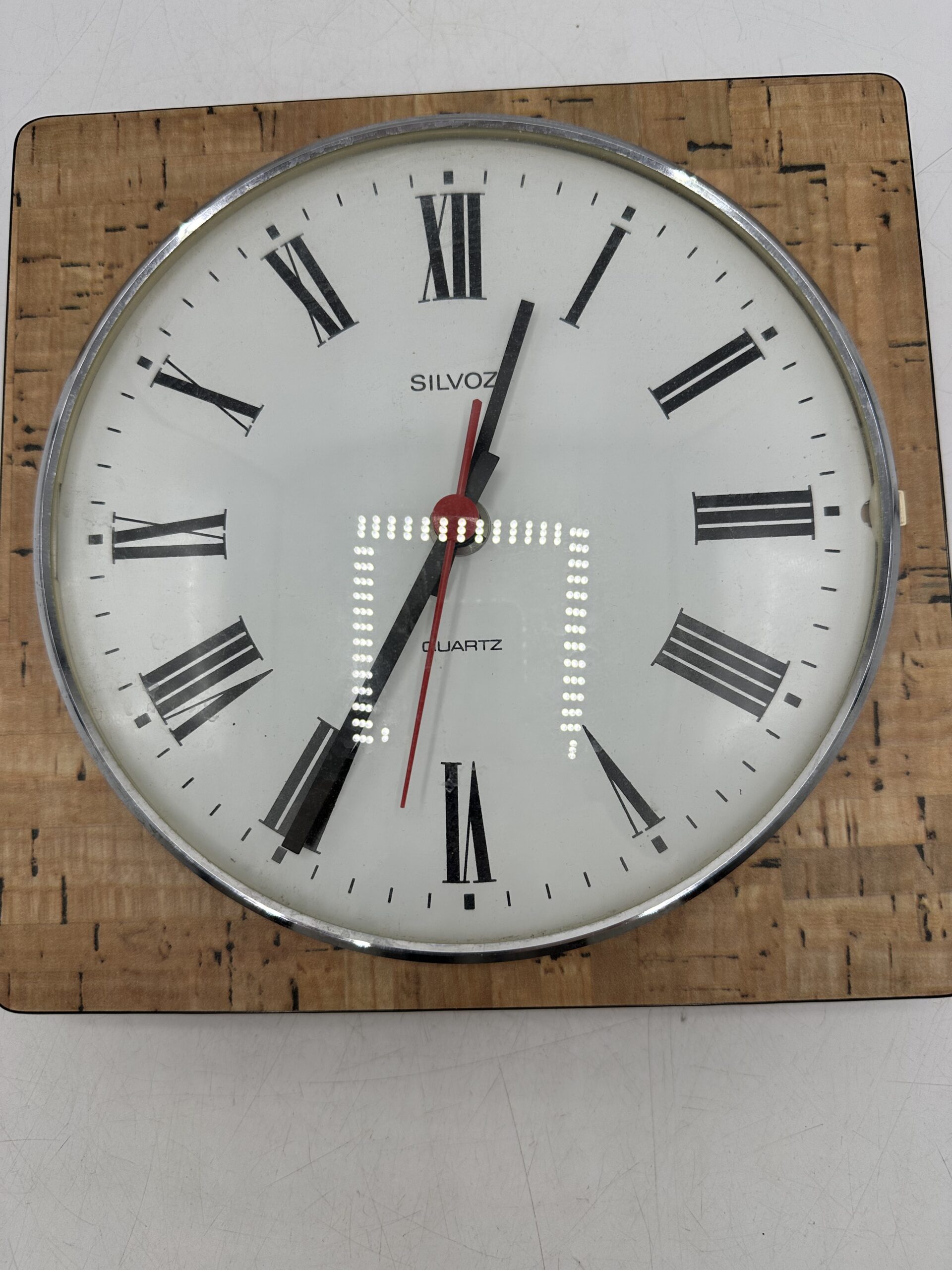 Ancienne horloge murale Silvoz vintage – Image 3