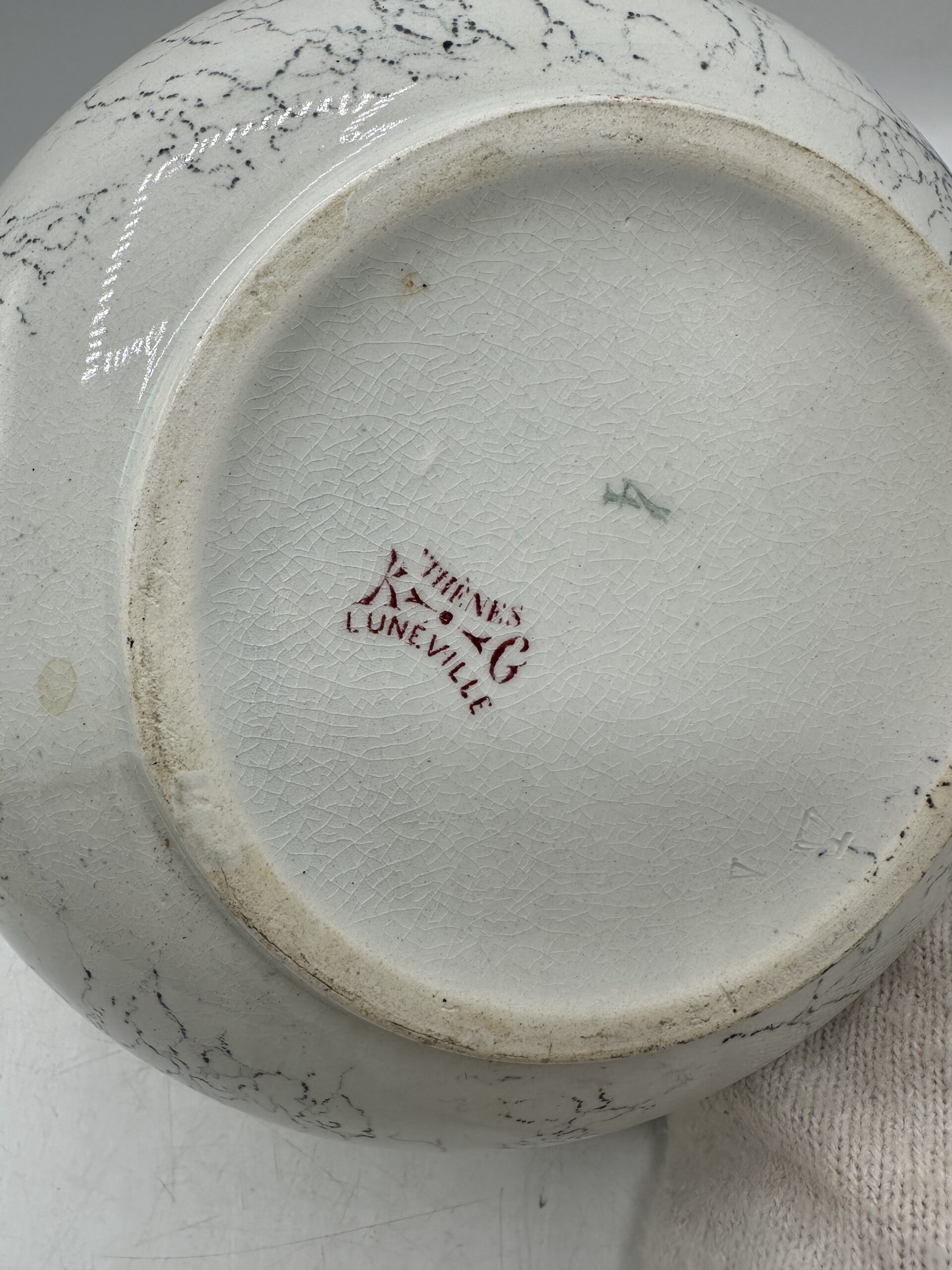 Ancien pichet de toilette Lunéville KG Athènes – Image 9