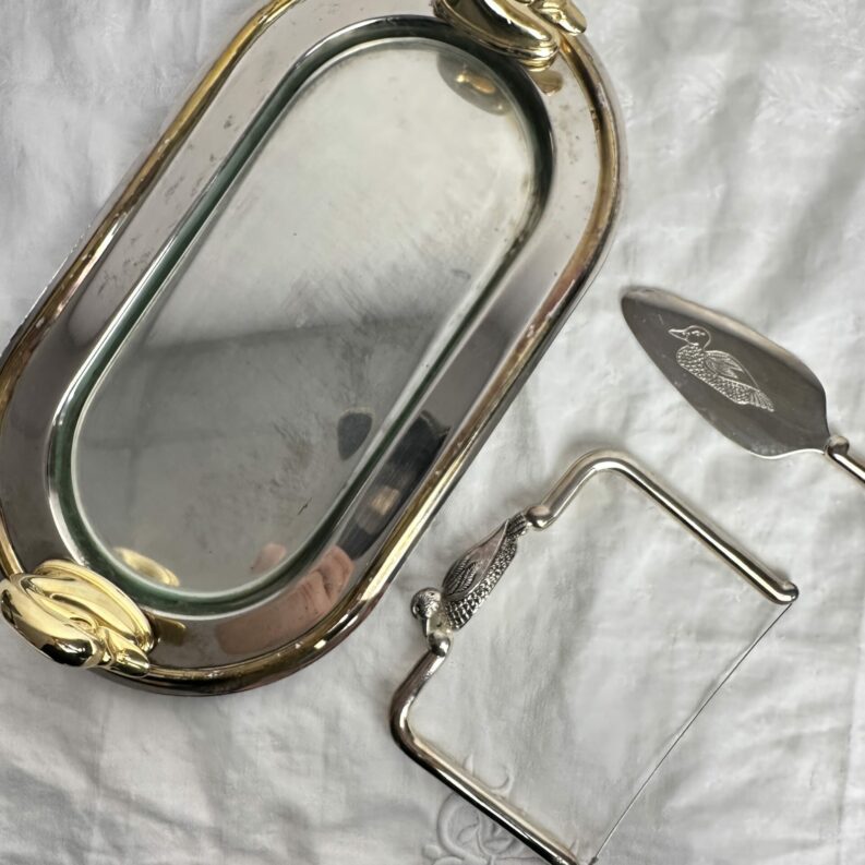 Service à foie gras métal argenté