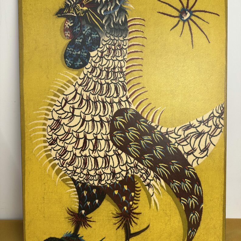 Impression sur bois Jean Lurçat Le Coq Pêcheur