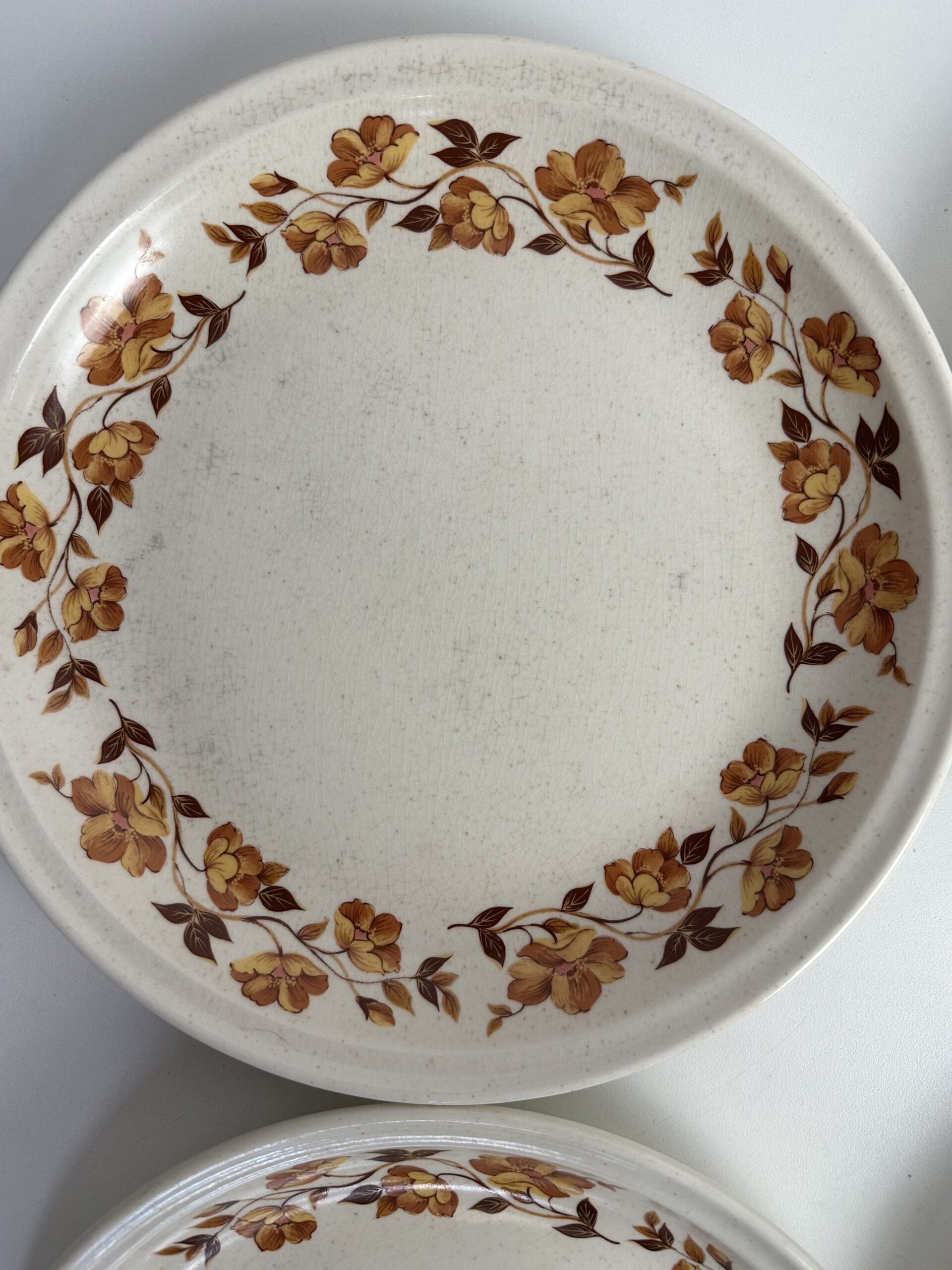 6 assiettes Sarreguemines vintage fleuries – Image 3