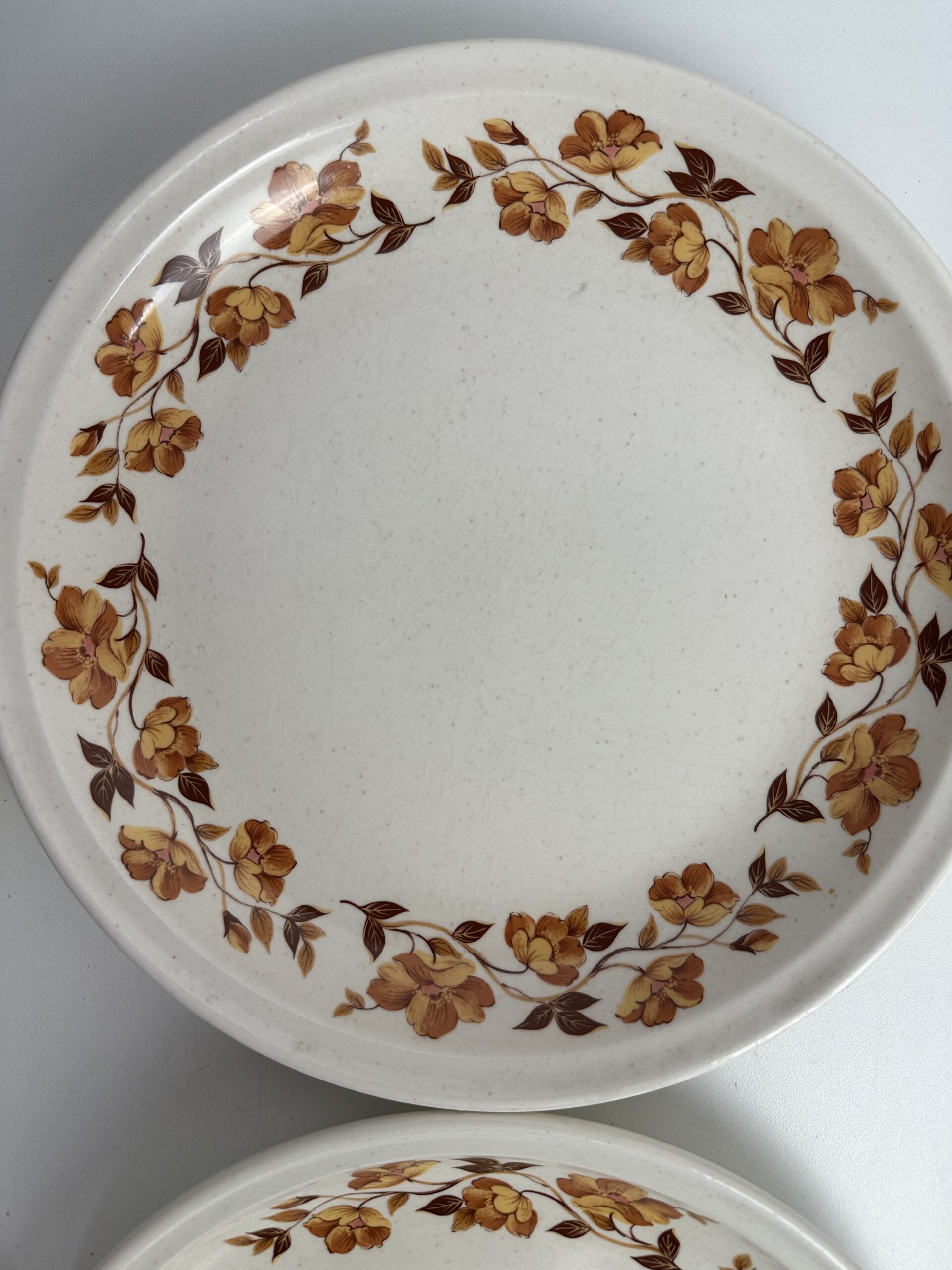 6 assiettes Sarreguemines vintage fleuries – Image 4