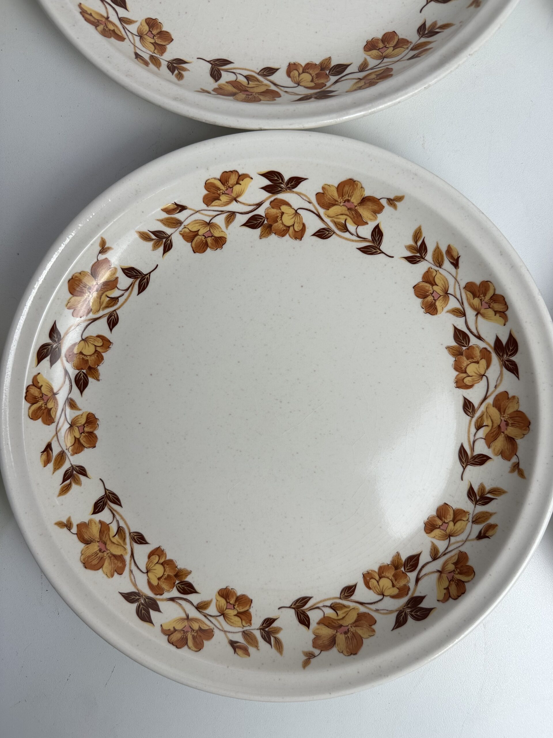 6 assiettes Sarreguemines vintage fleuries – Image 6