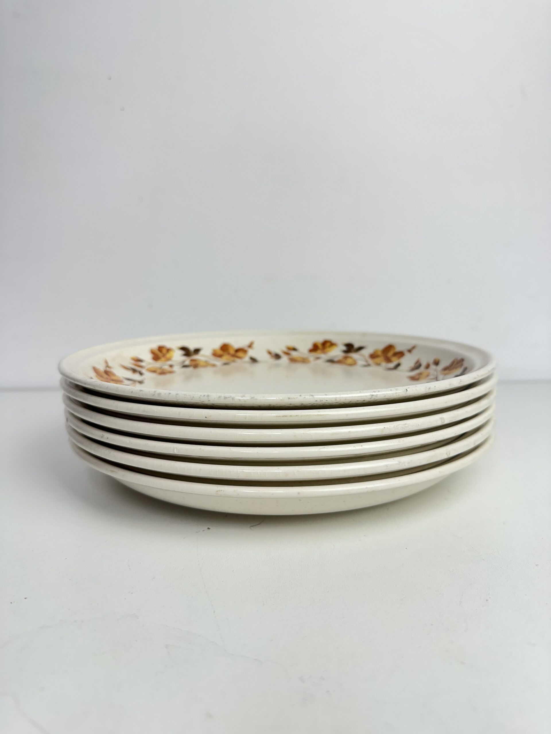 6 assiettes Sarreguemines vintage fleuries – Image 9