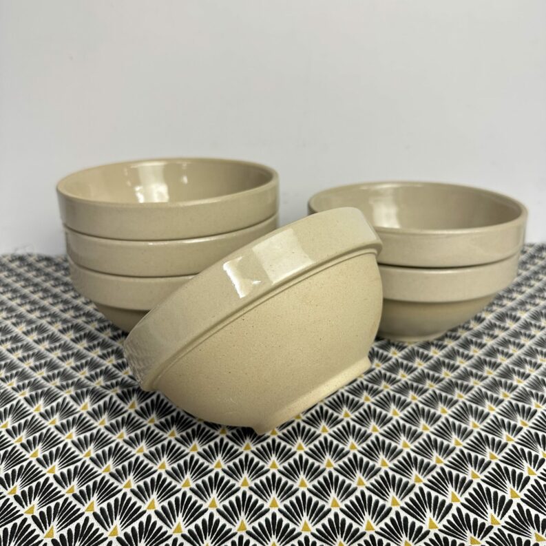 Ensemble 6 bols en grès