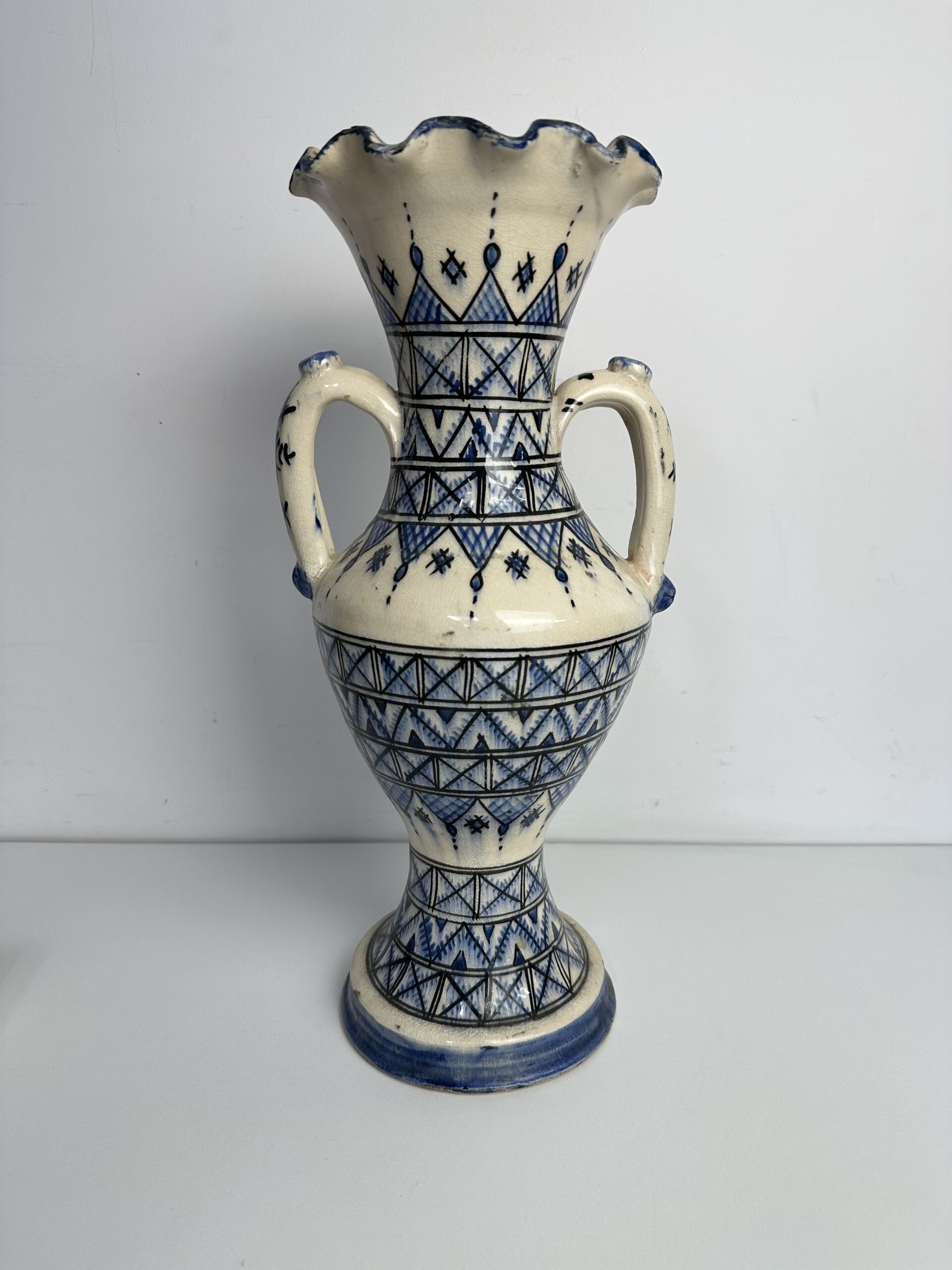 Grand vase marocain Safi bleu – Image 13