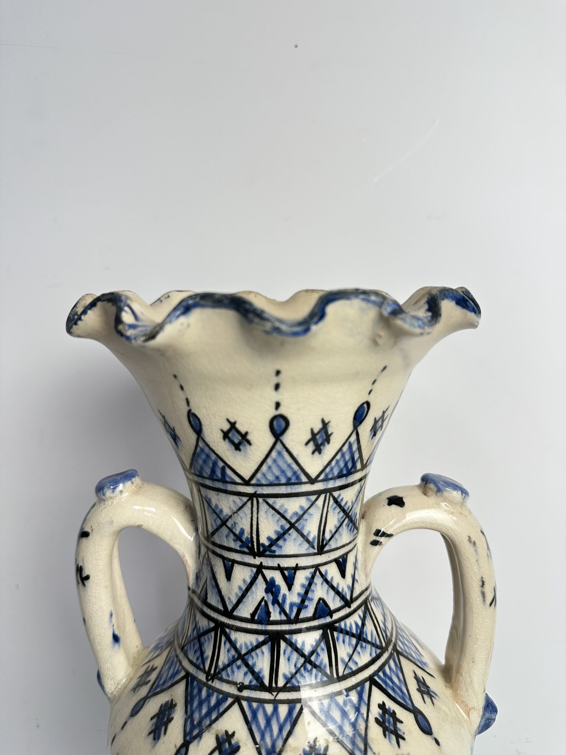Grand vase marocain Safi bleu – Image 12