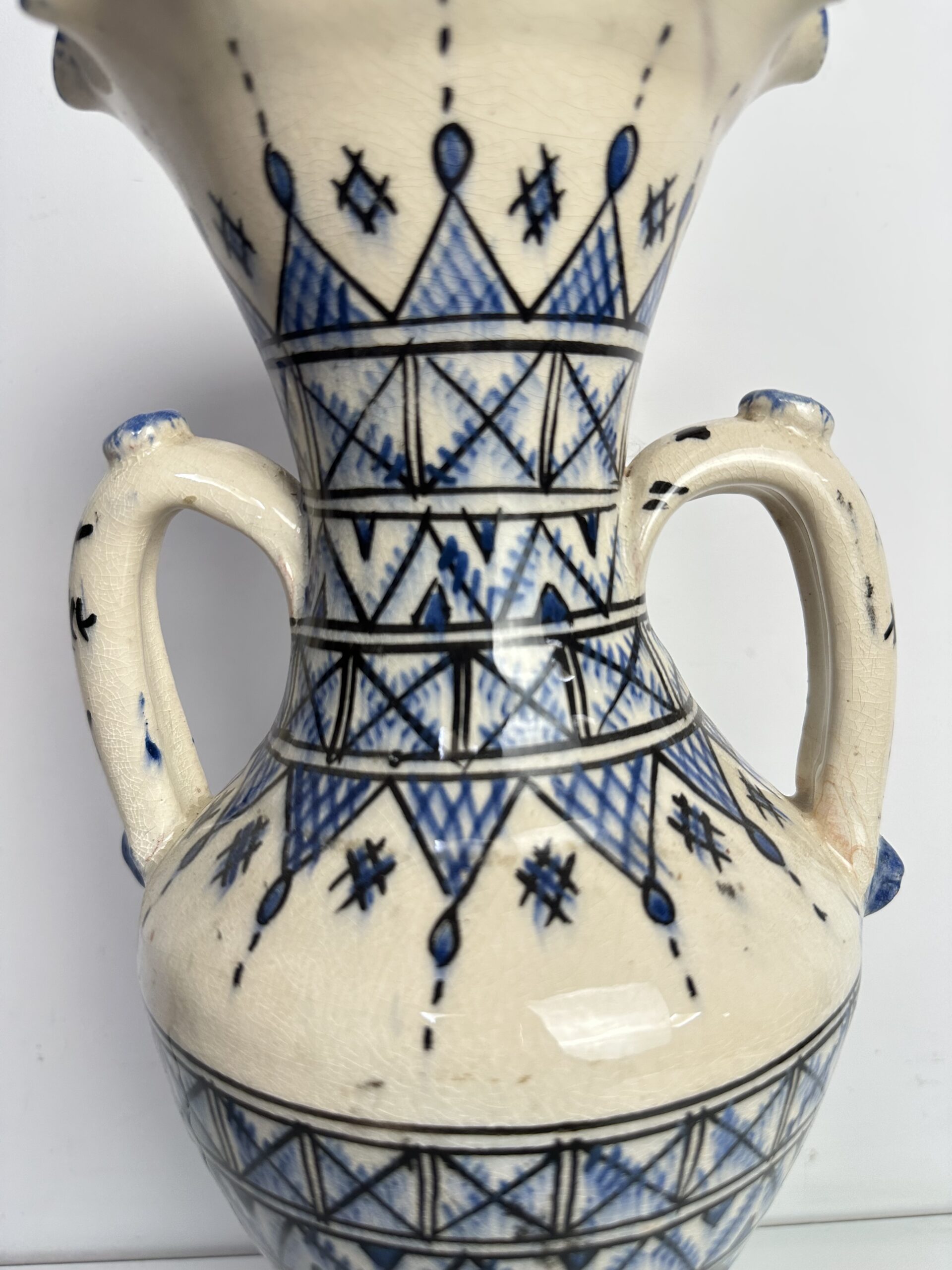 Grand vase marocain Safi bleu – Image 11