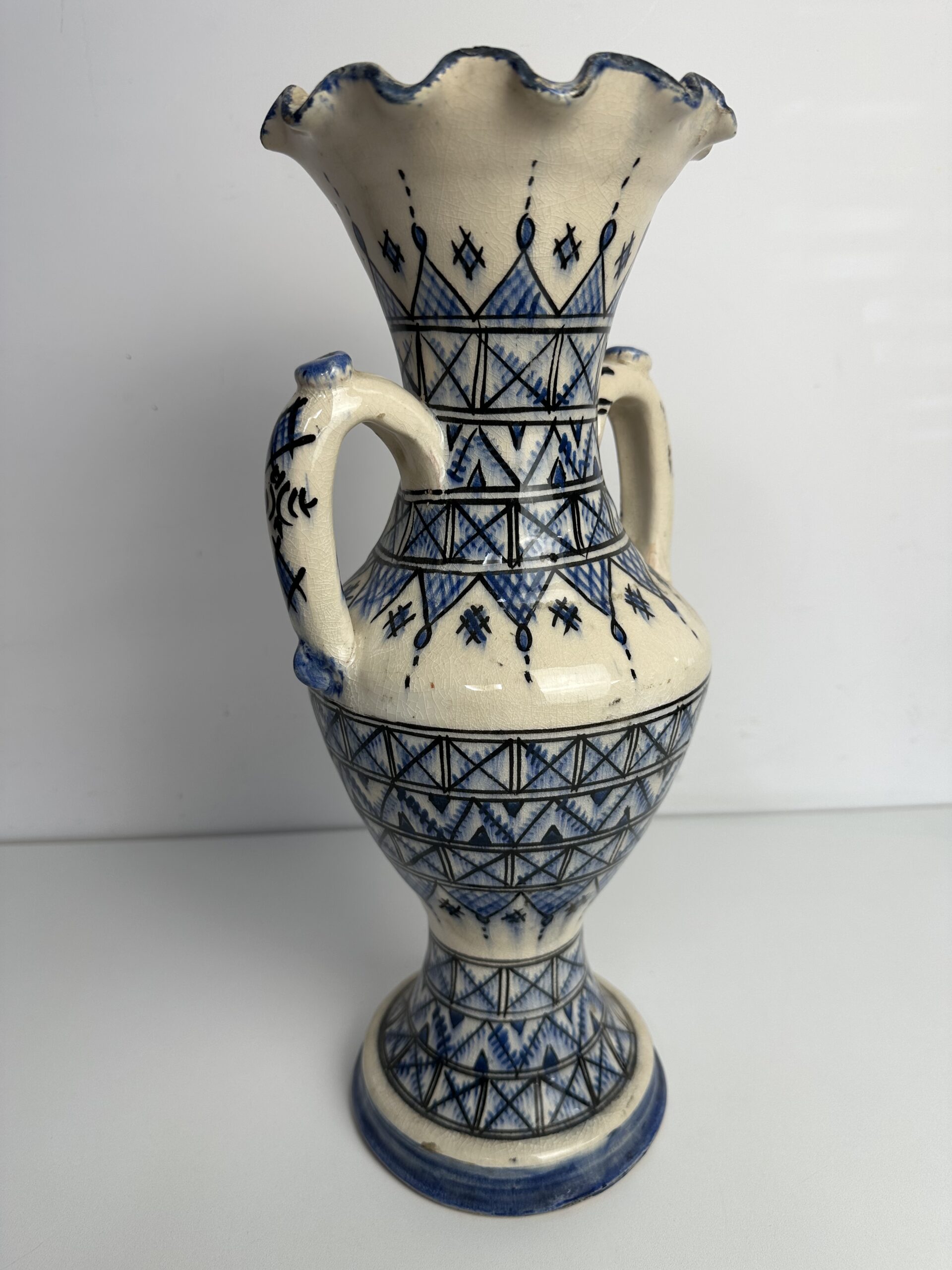 Grand vase marocain Safi bleu – Image 7