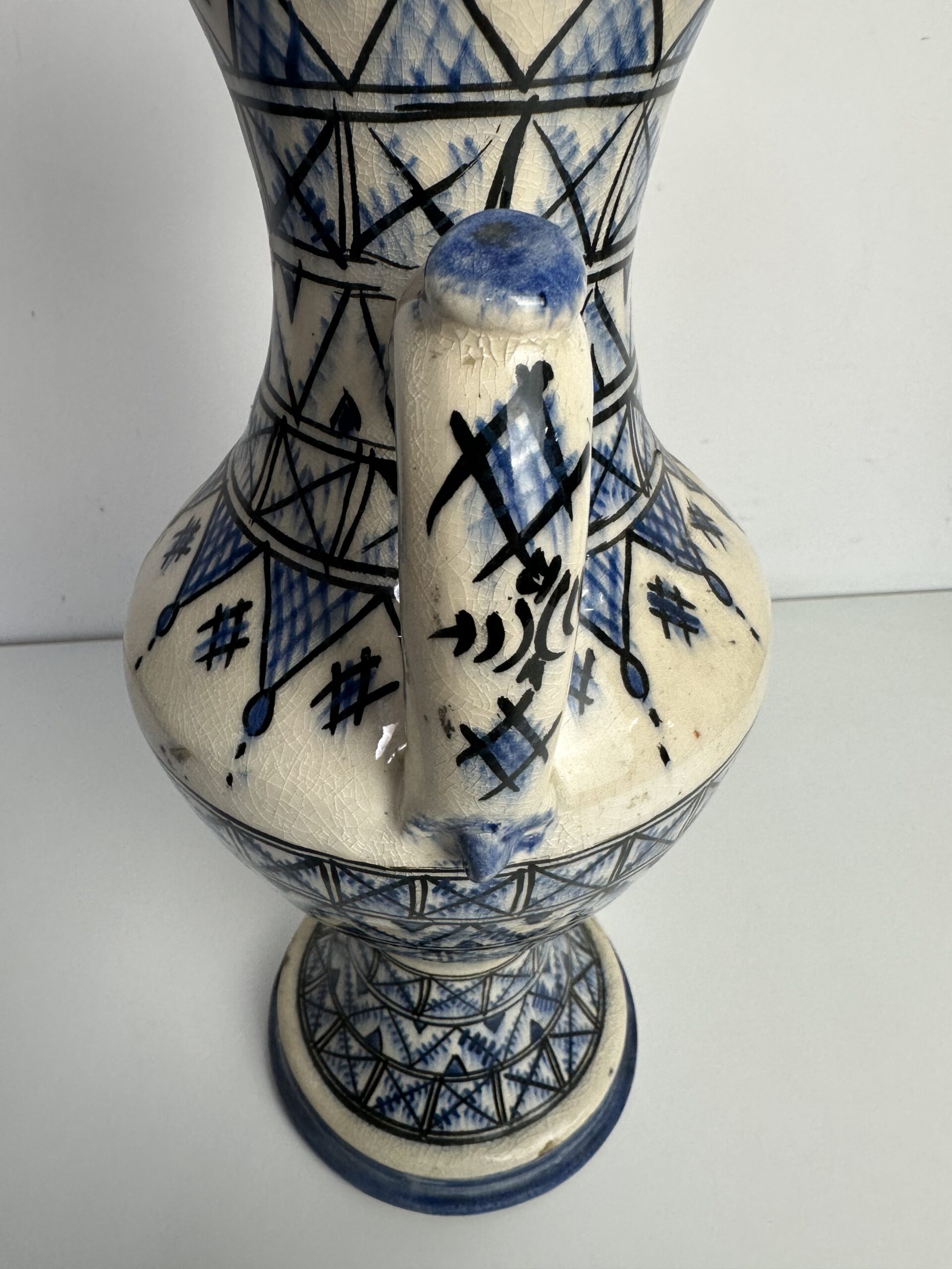 Grand vase marocain Safi bleu – Image 6