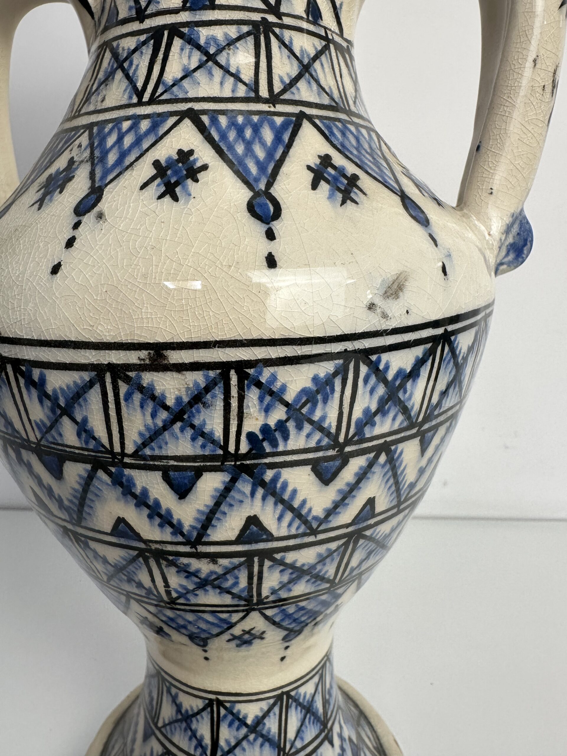 Grand vase marocain Safi bleu – Image 5