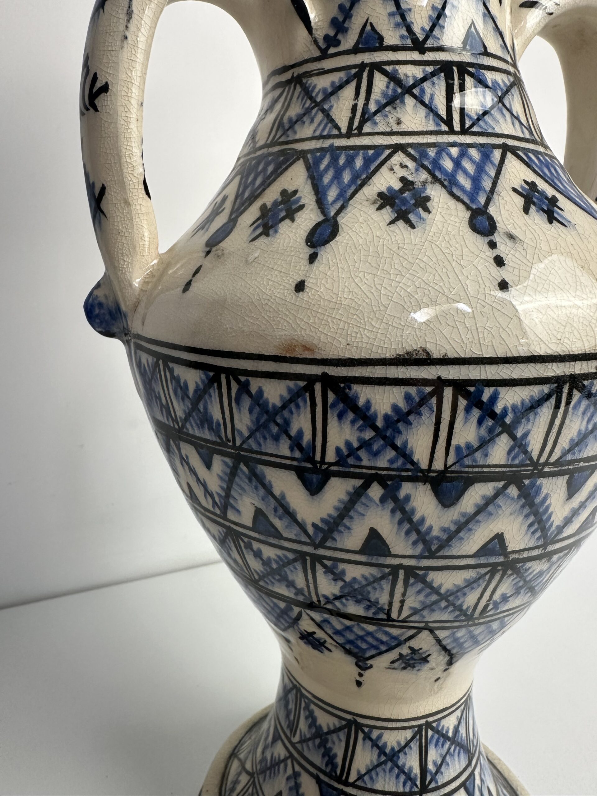 Grand vase marocain Safi bleu – Image 4