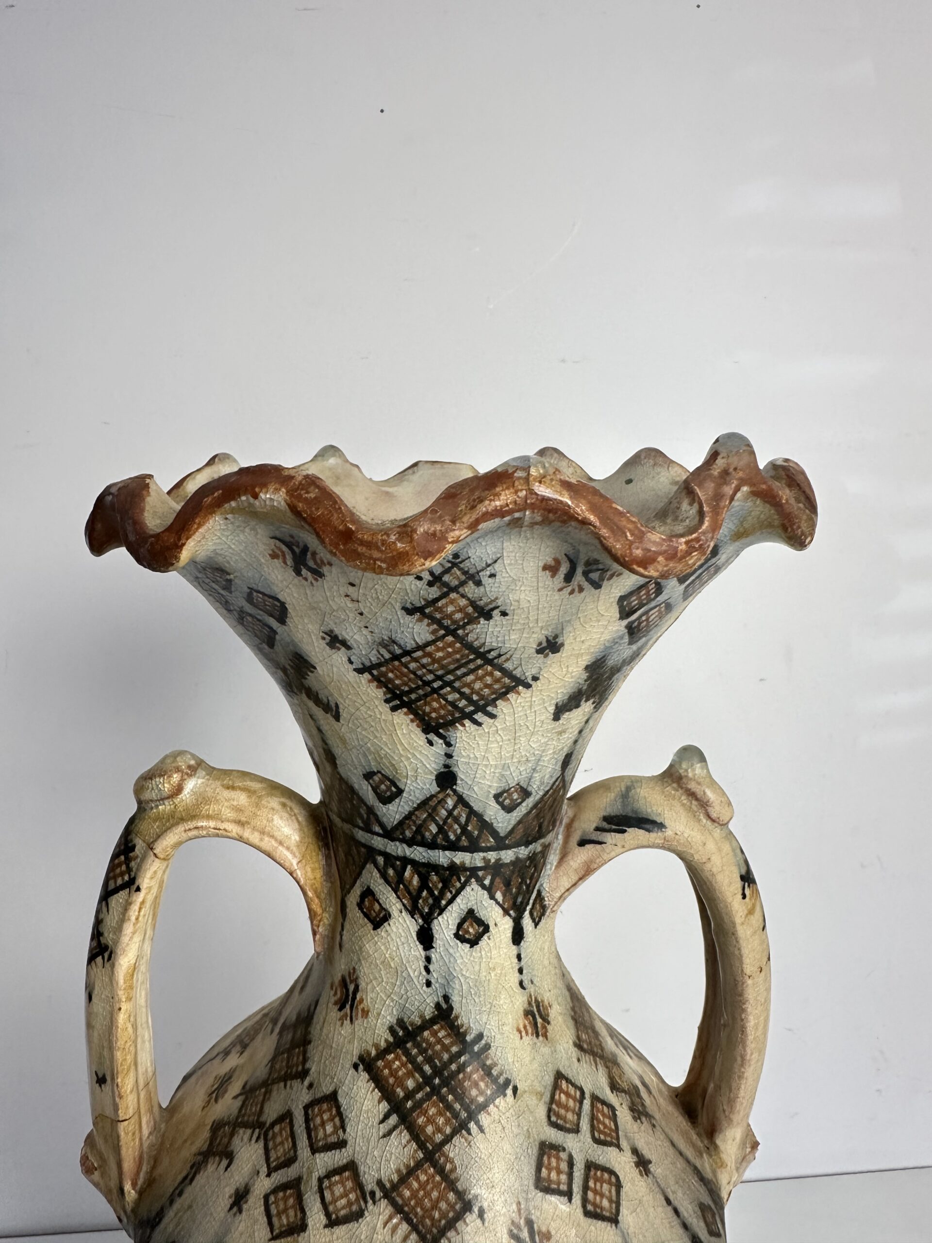 Grand vase marocain Safi marron – Image 3