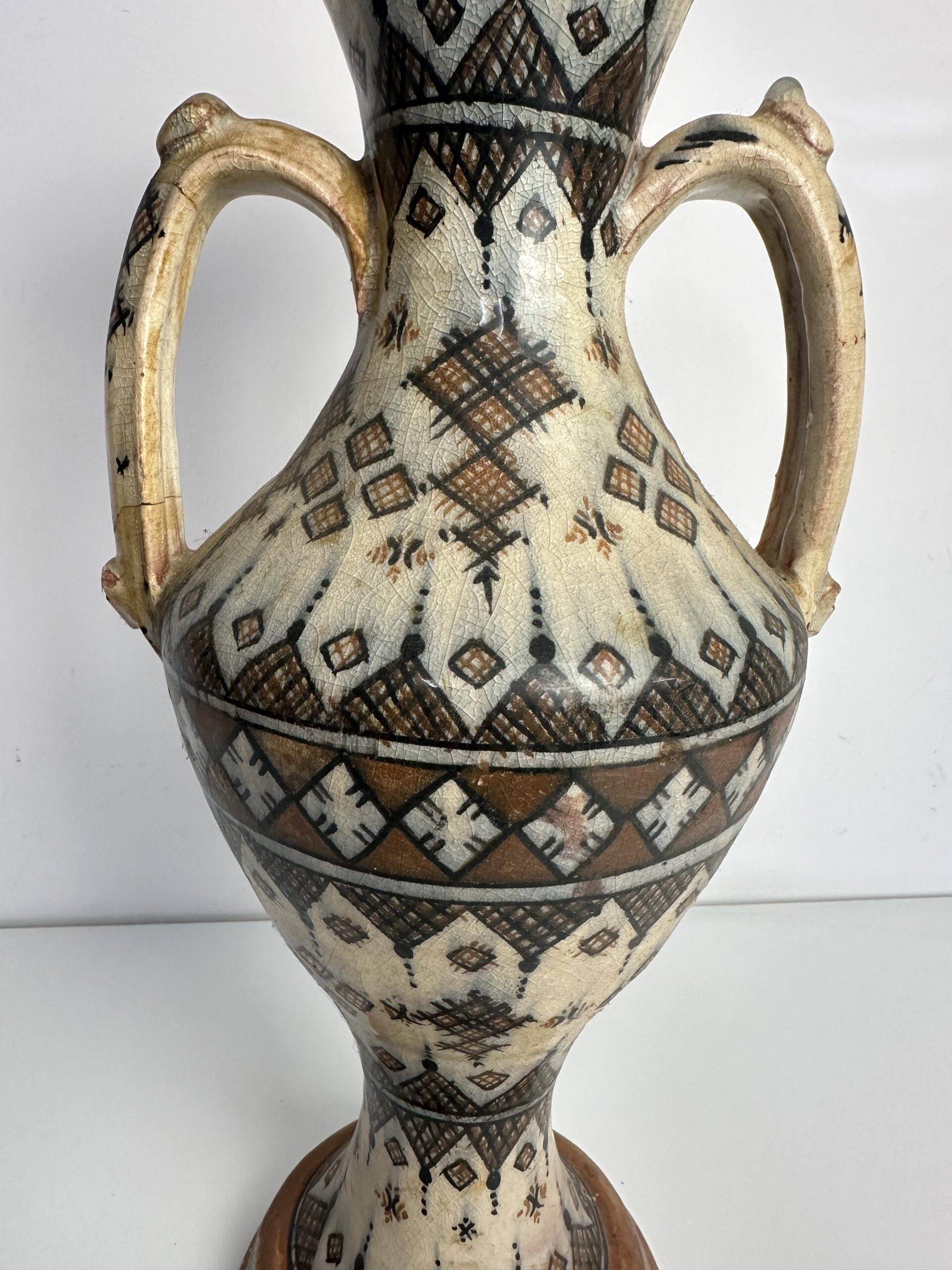Grand vase marocain Safi marron – Image 4