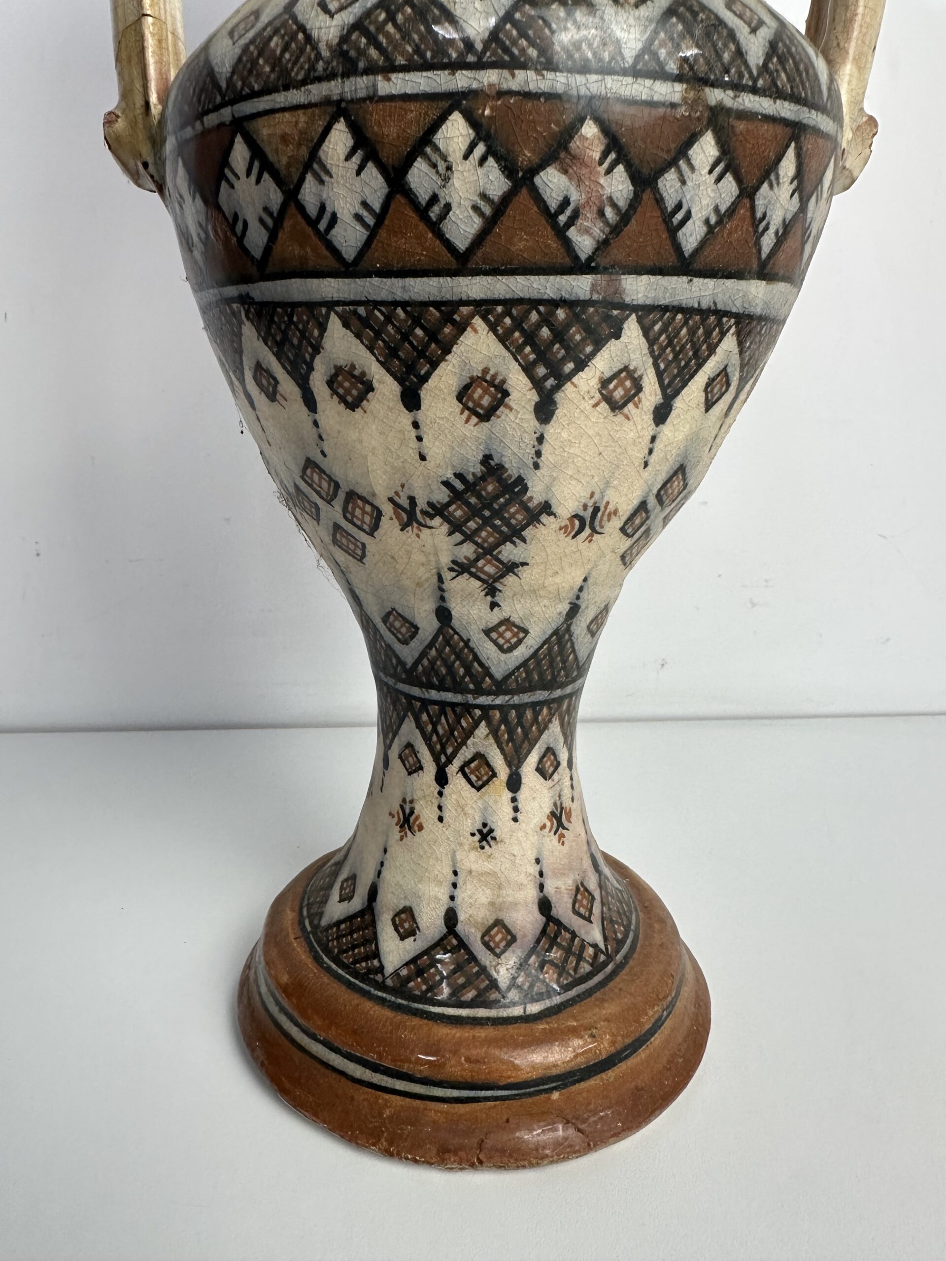 Grand vase marocain Safi marron – Image 5