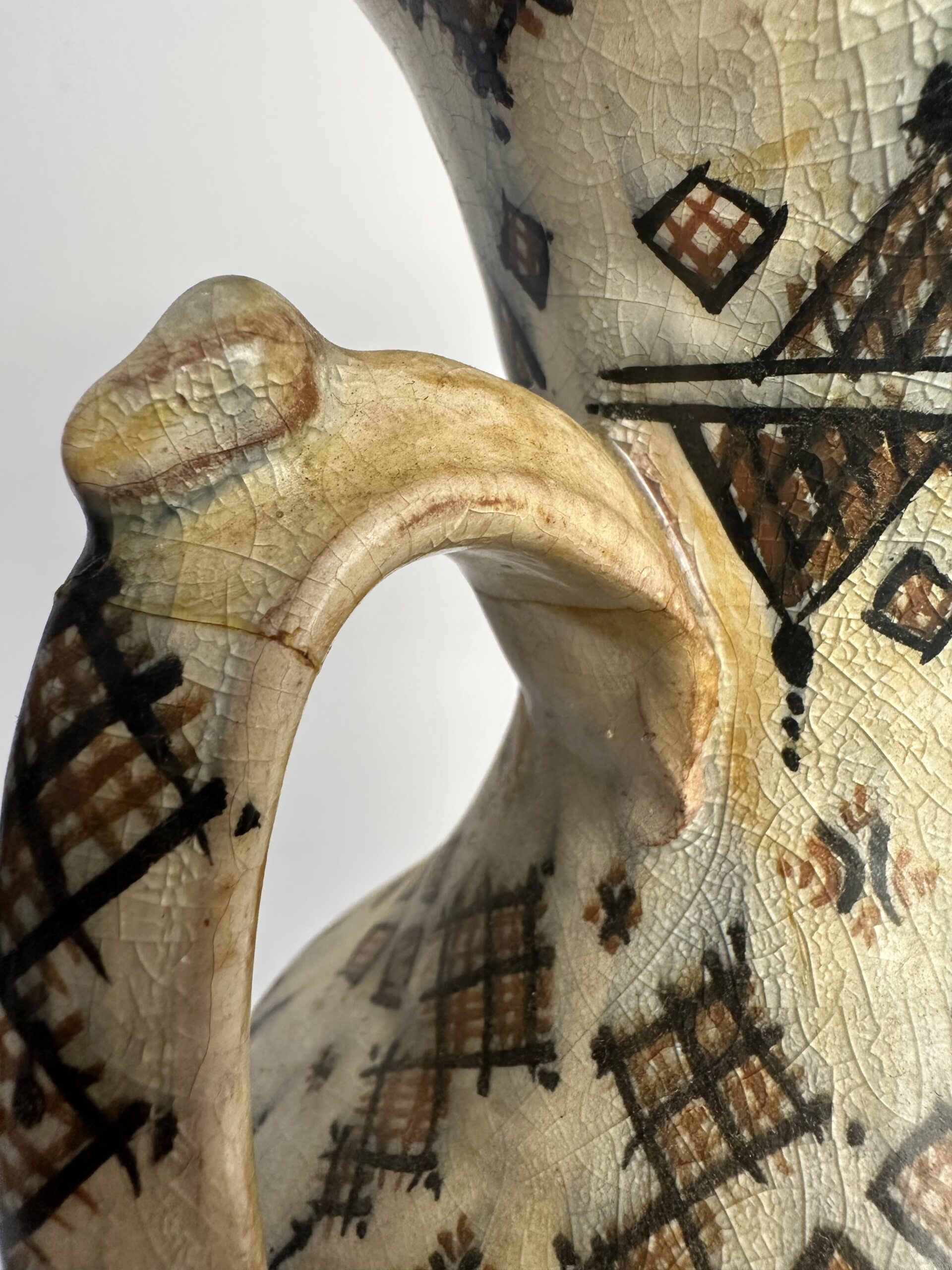 Grand vase marocain Safi marron – Image 7