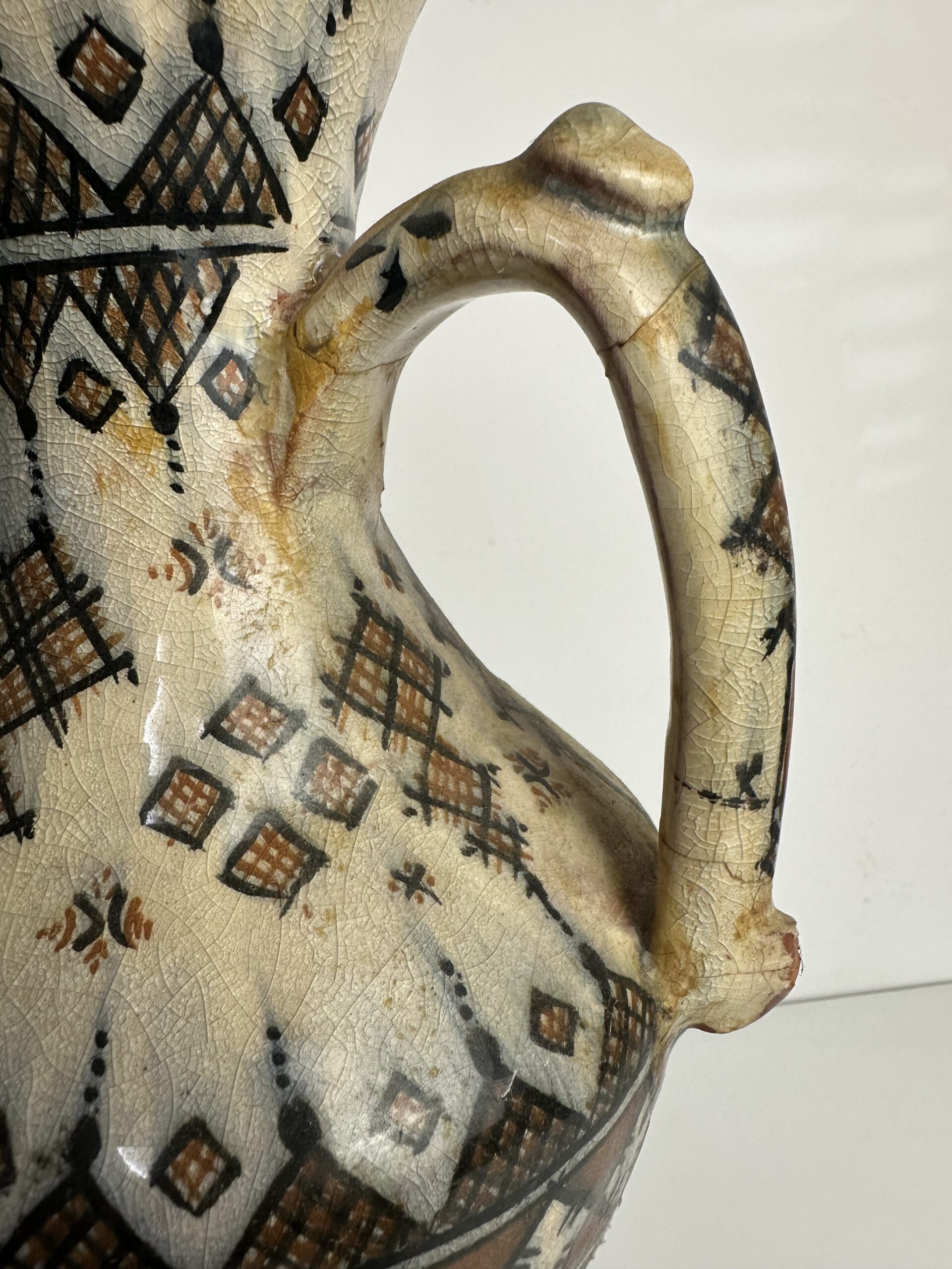 Grand vase marocain Safi marron – Image 8