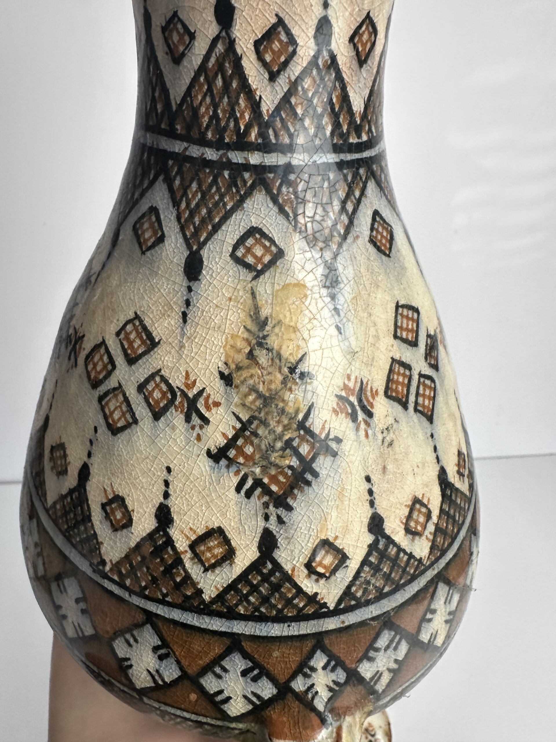 Grand vase marocain Safi marron – Image 12
