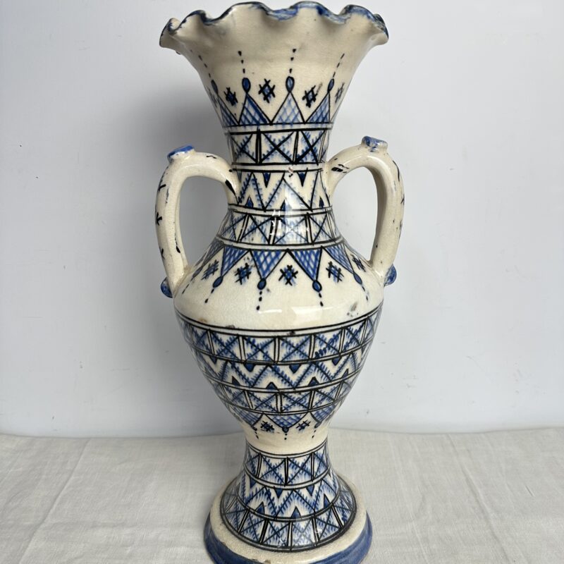 Grand vase marocain Safi bleu