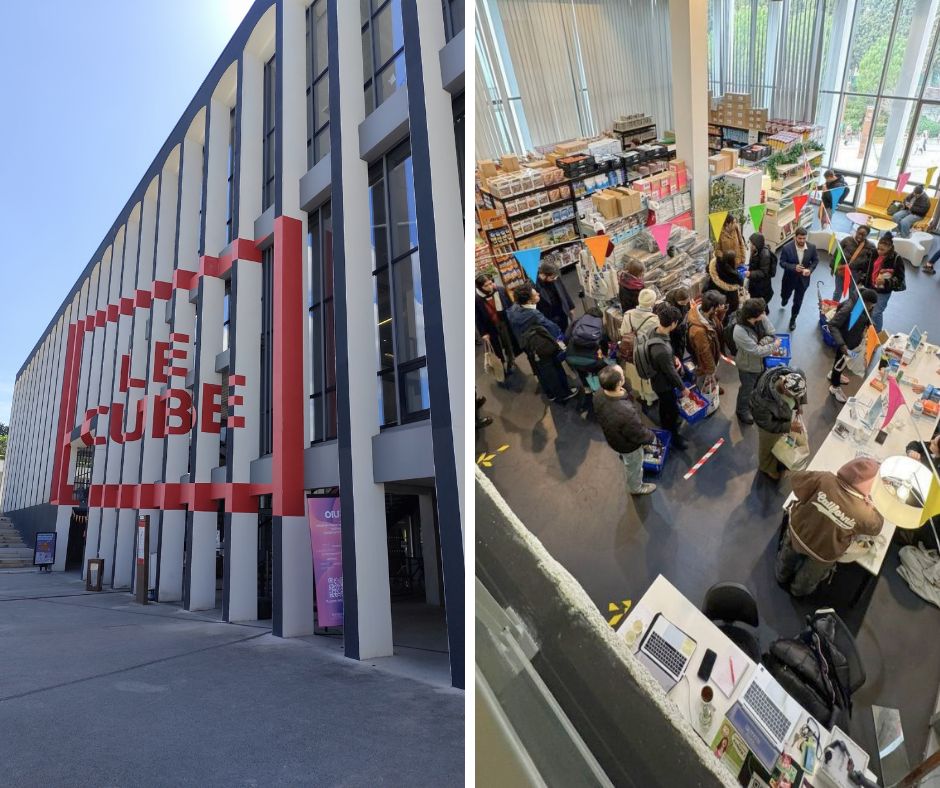 Photo du campus étudiant Schuman avec l'épicerie solidaire solidam , don vaisselle objets ressourcerie histoires sans fin, don vaisselle étudiants