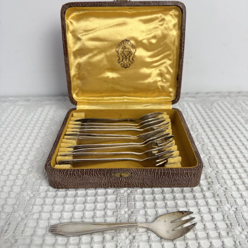 12 fourchettes à huitres Orfèvrerie Apollo