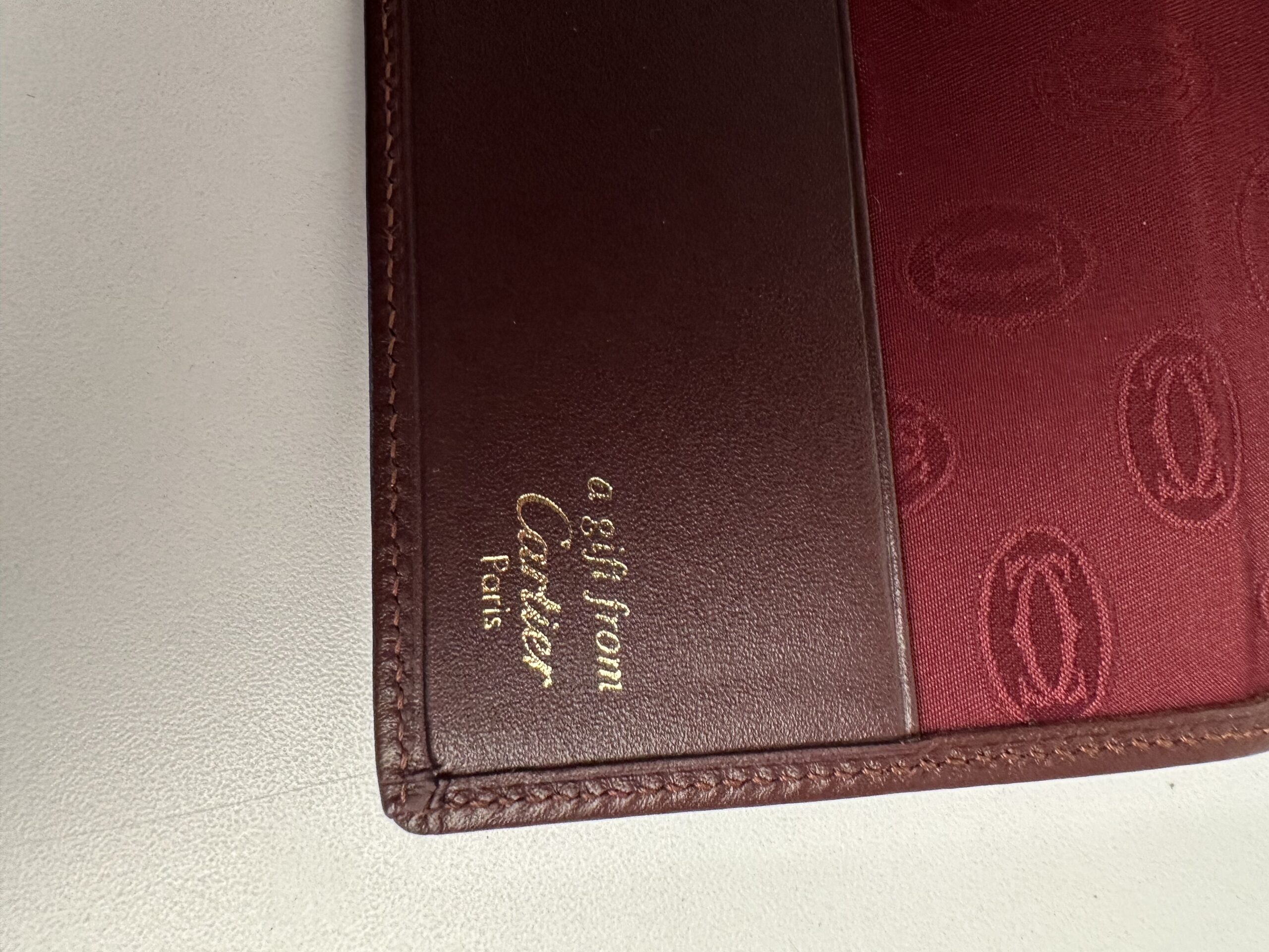 Miroir de poche en cuir Cartier vintage – Image 6