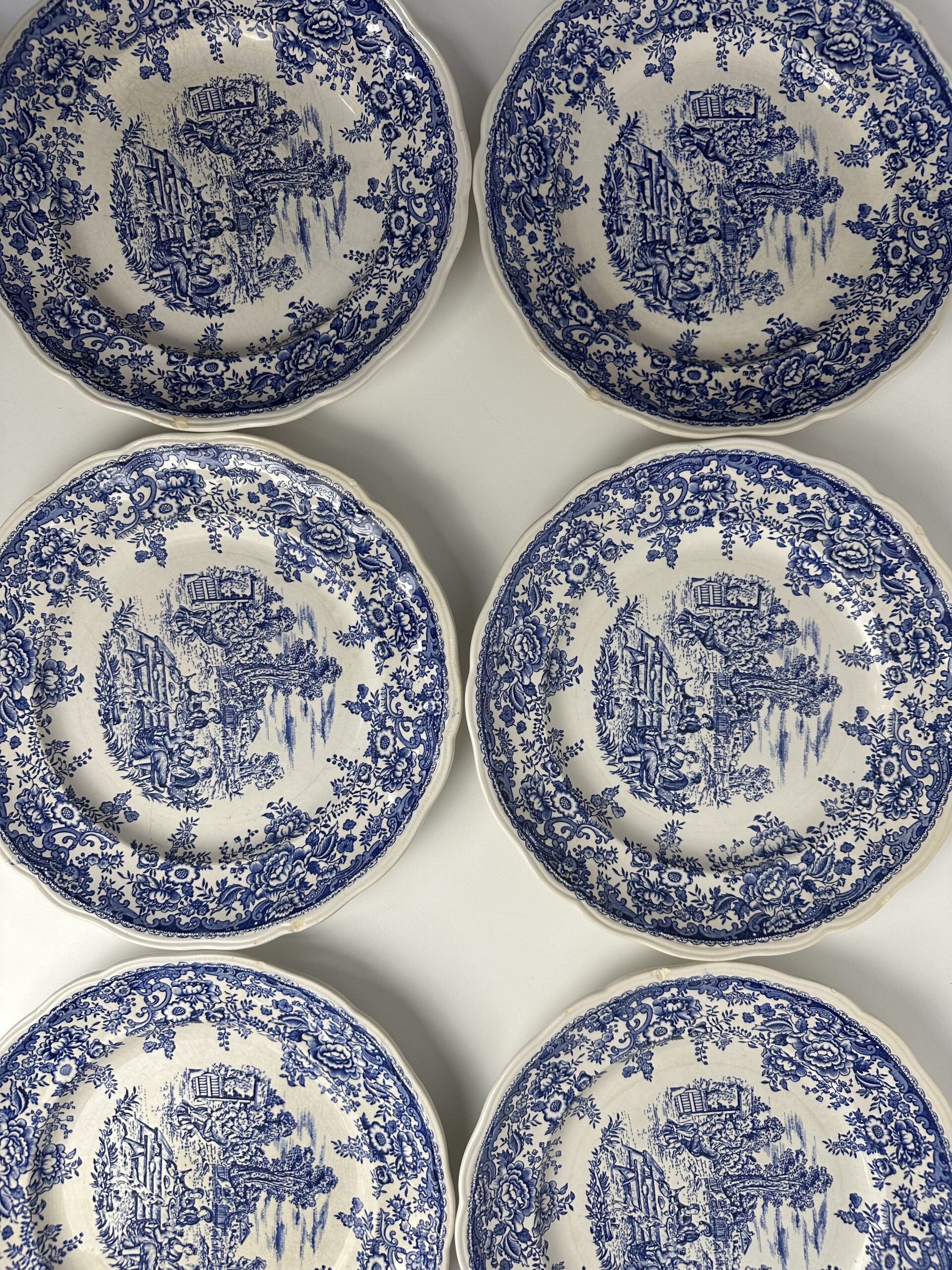 Lot de 6 assiettes anciennes Luneville – Image 4