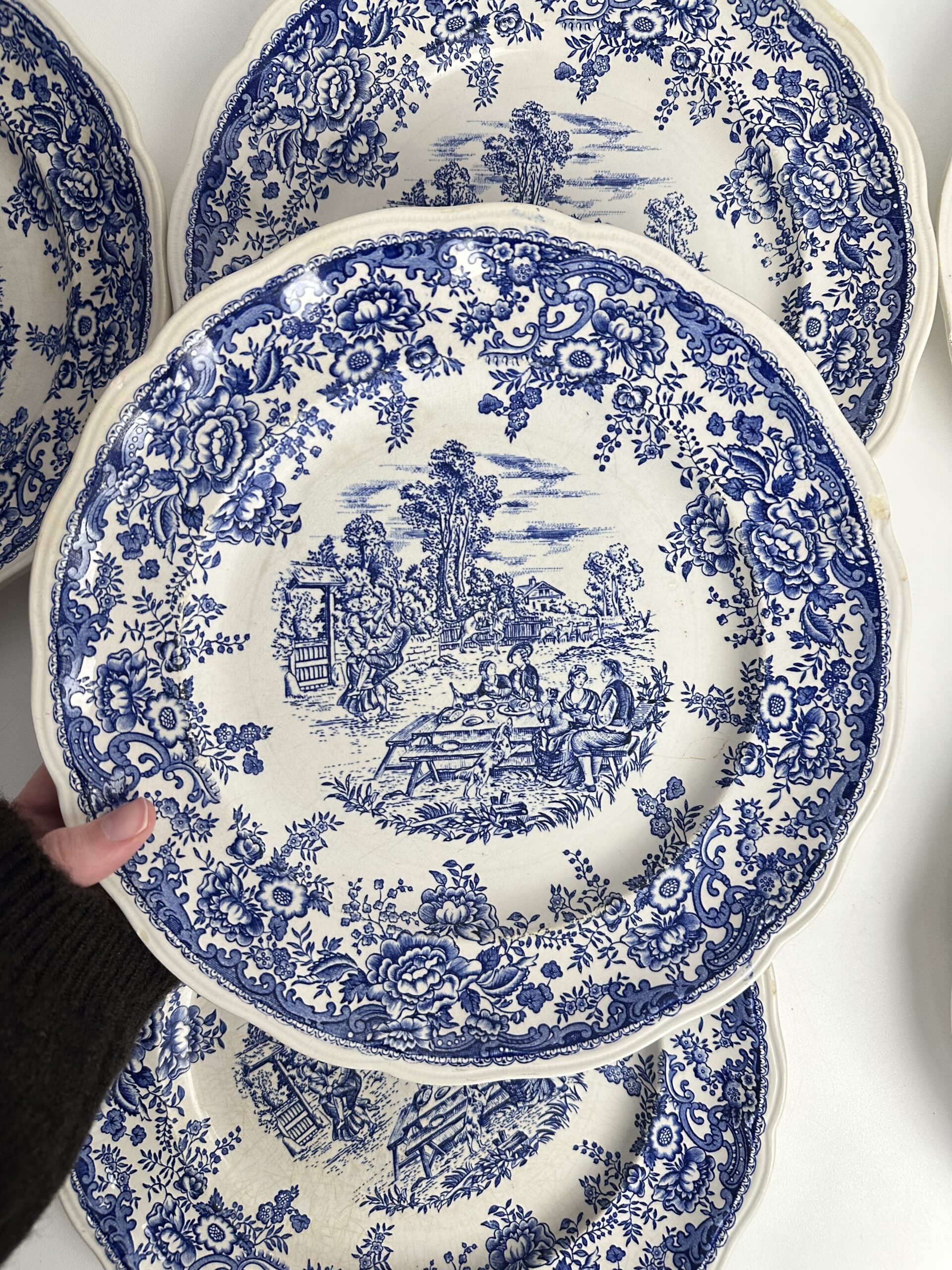 Lot de 6 assiettes anciennes Luneville – Image 11