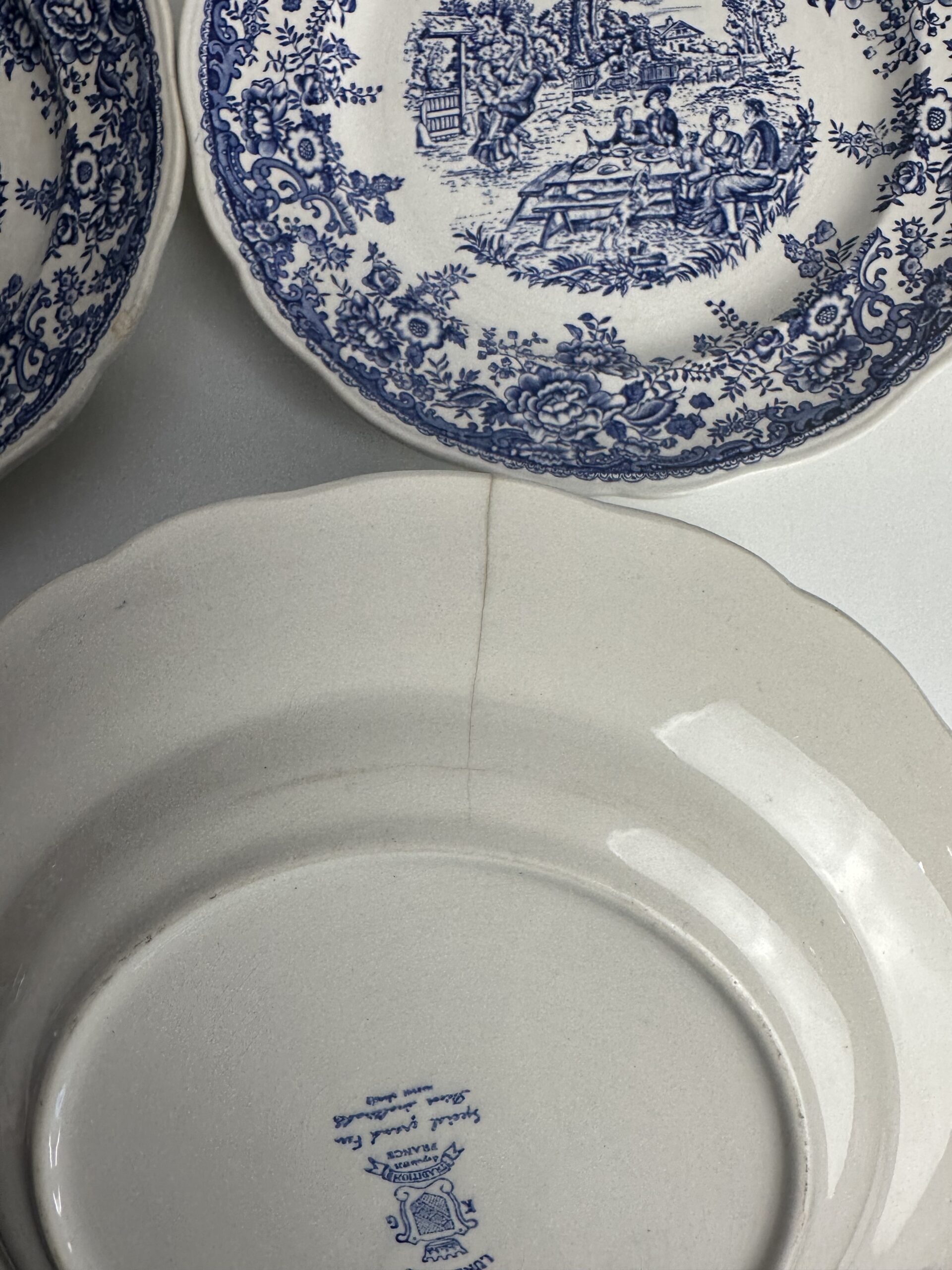 Lot de 6 assiettes anciennes Luneville – Image 12