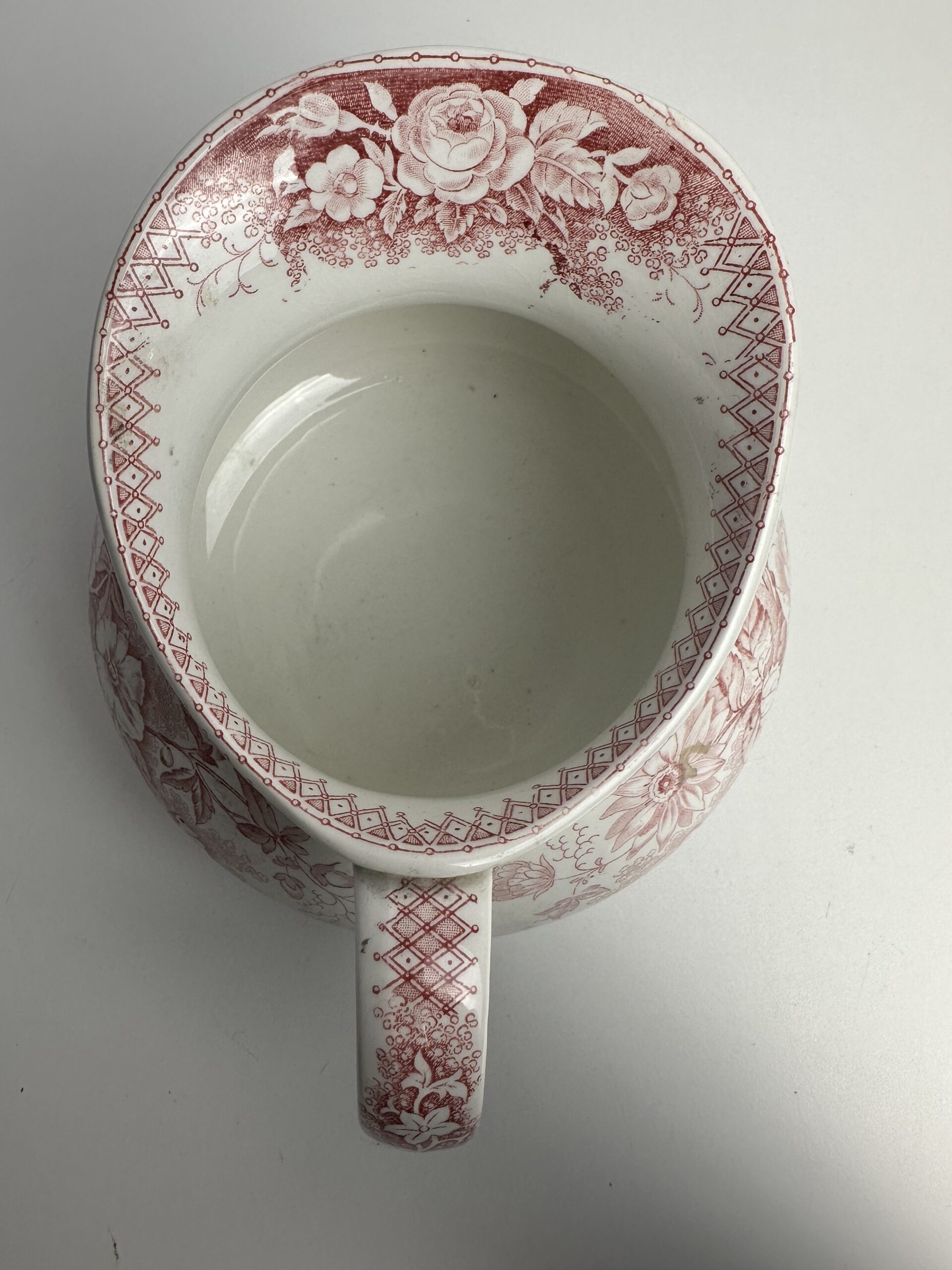 Ancien broc de toilettes Sarreguemines jardinière – Image 10