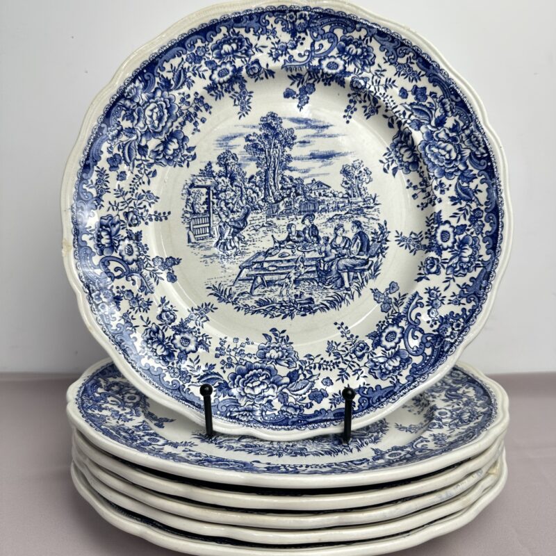 Lot de 6 assiettes anciennes Luneville