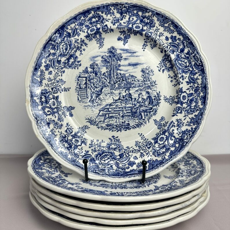 Lot de 6 assiettes anciennes Luneville