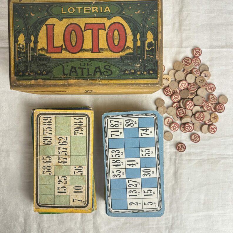 Jeu de loto ancien vintage