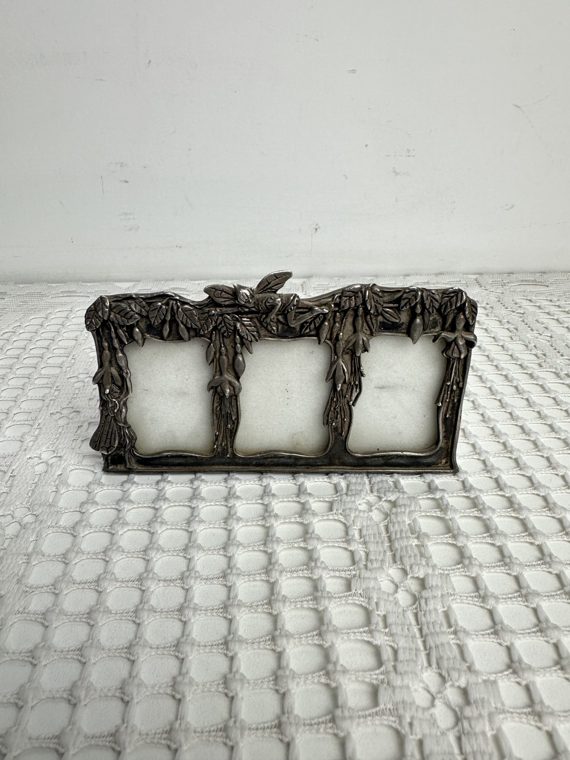 Petit cadre photo métal argenté féérique