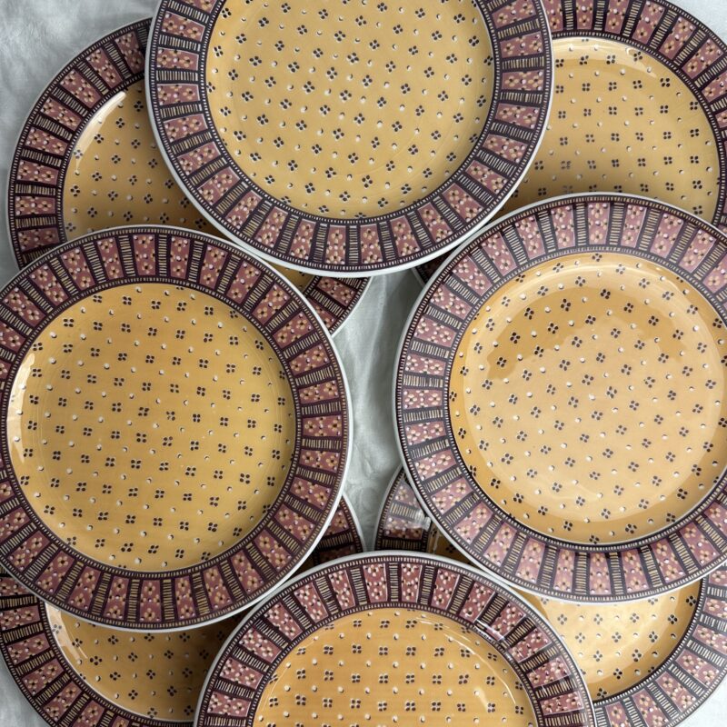 8 assiettes à dessert Geneviève Lethu Mado 1996