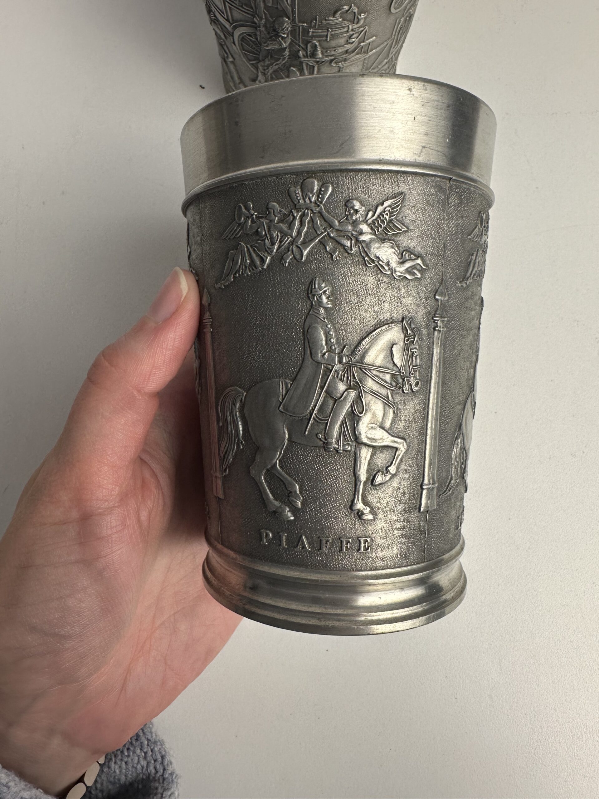 3 anciennes timbales en étain Roders Pewter Zinn – Image 7