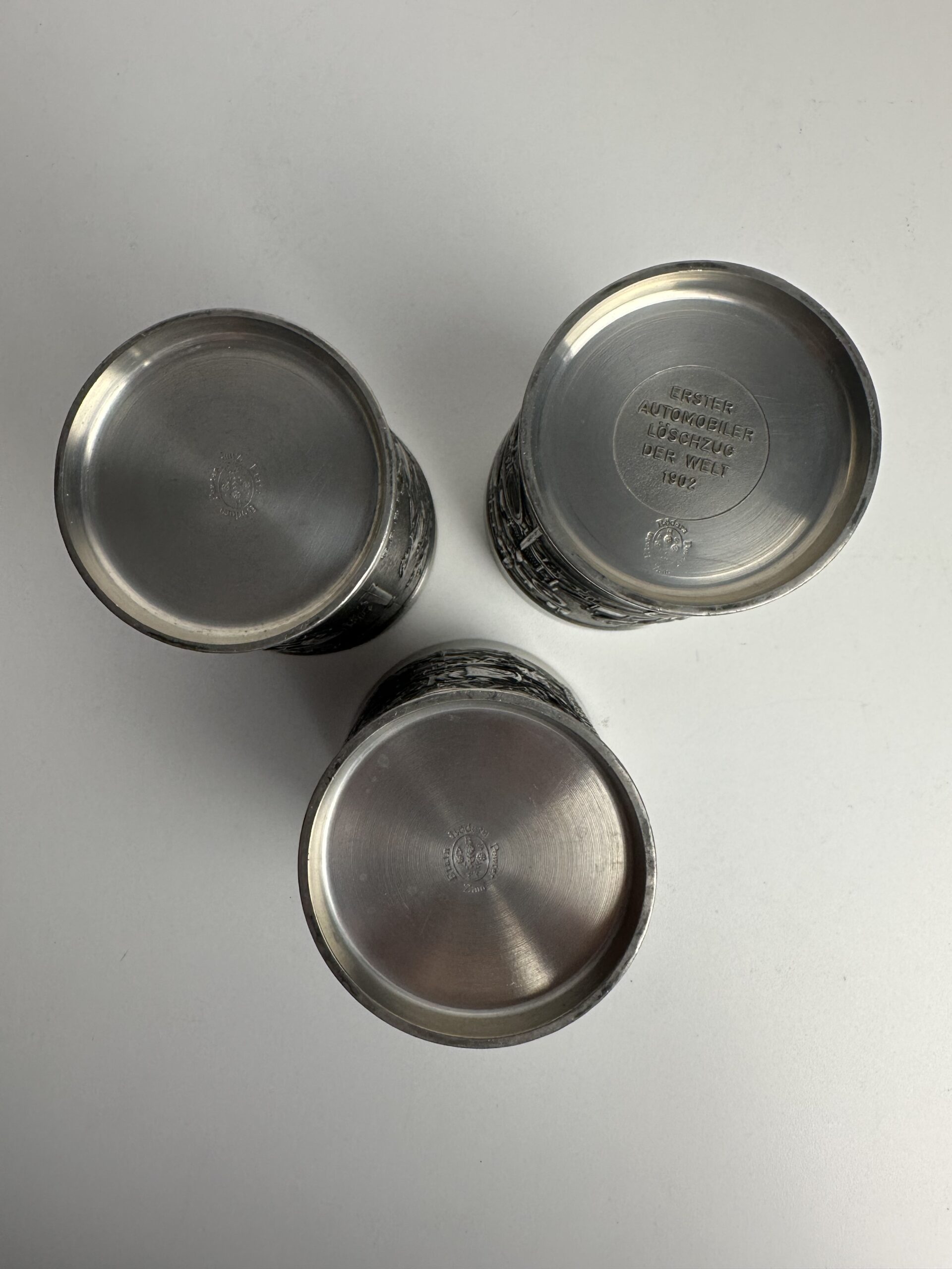 3 anciennes timbales en étain Roders Pewter Zinn – Image 15