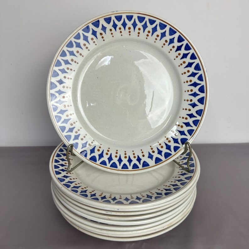 10 assiettes KG Lunéville anciennes