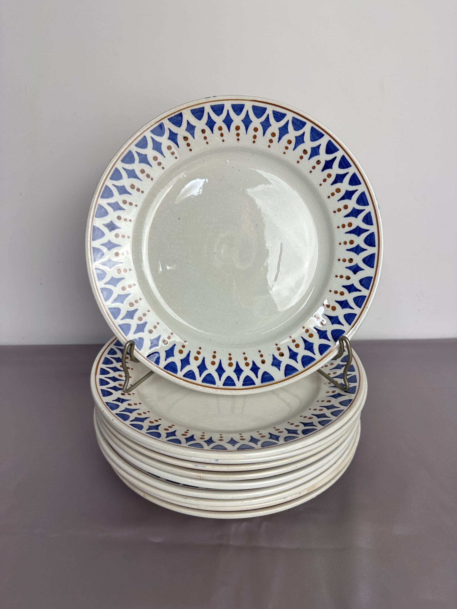 10 assiettes KG Lunéville anciennes