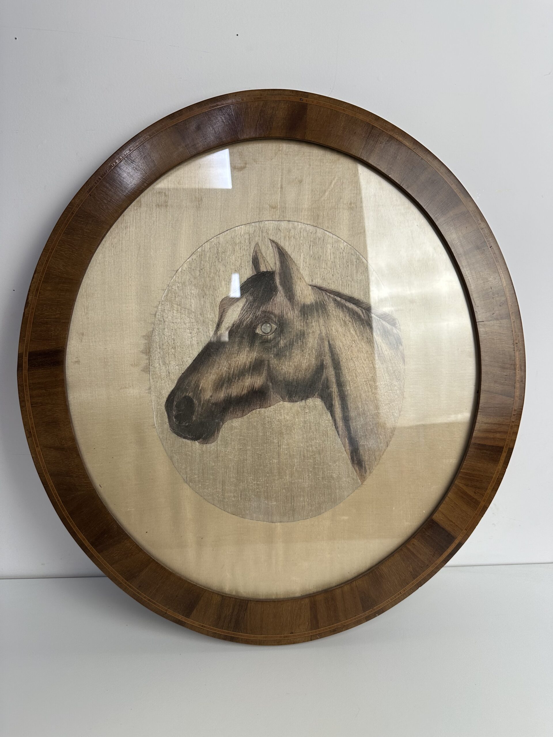 Ancien cadre broderie sur soie – Image 2