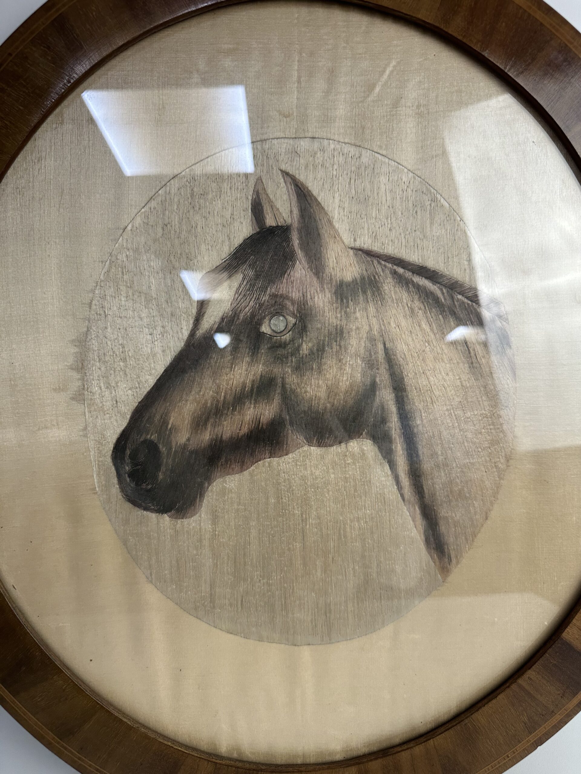 Ancien cadre broderie sur soie – Image 6